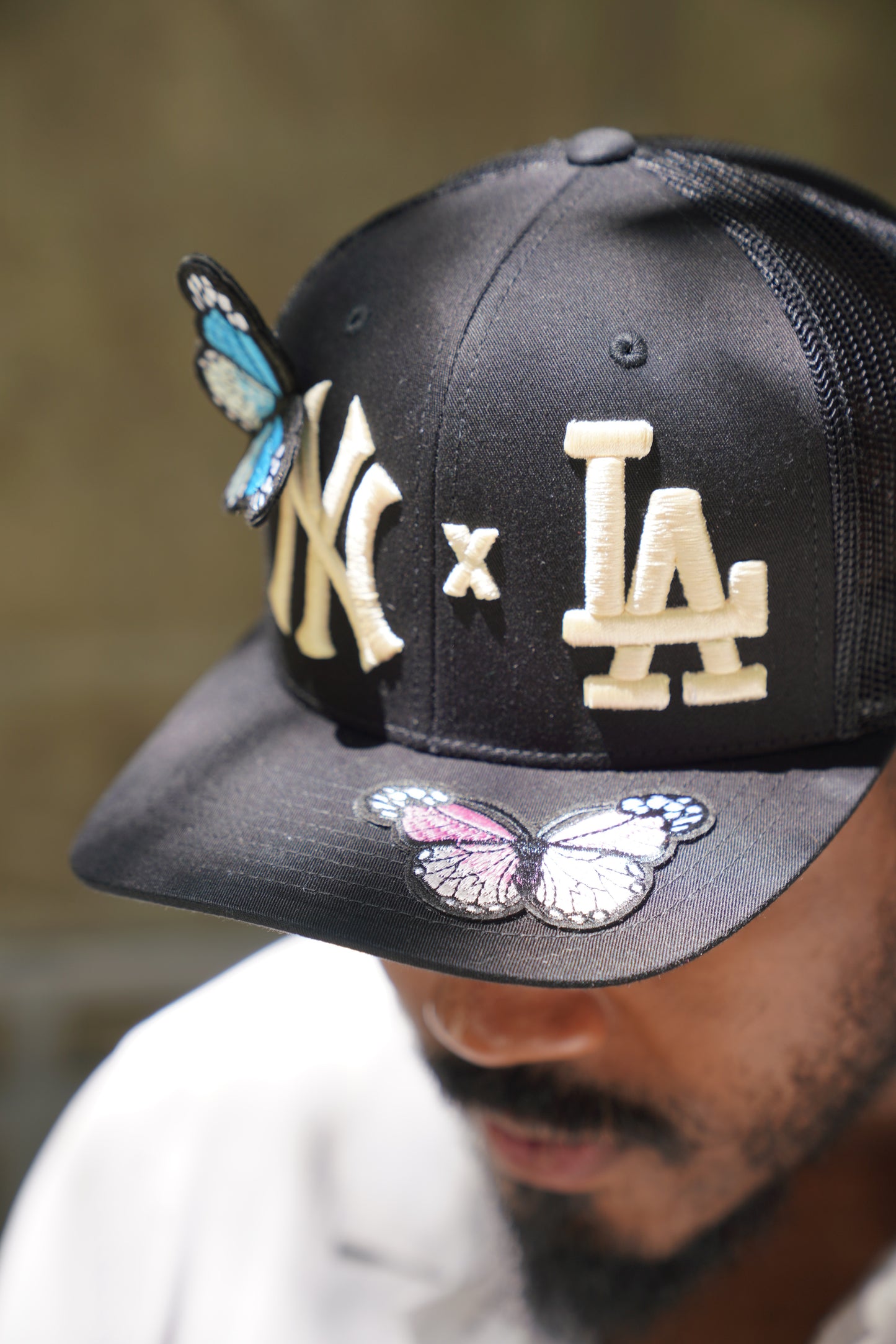 Handmade Butterfly NY x LA Trucker Cap