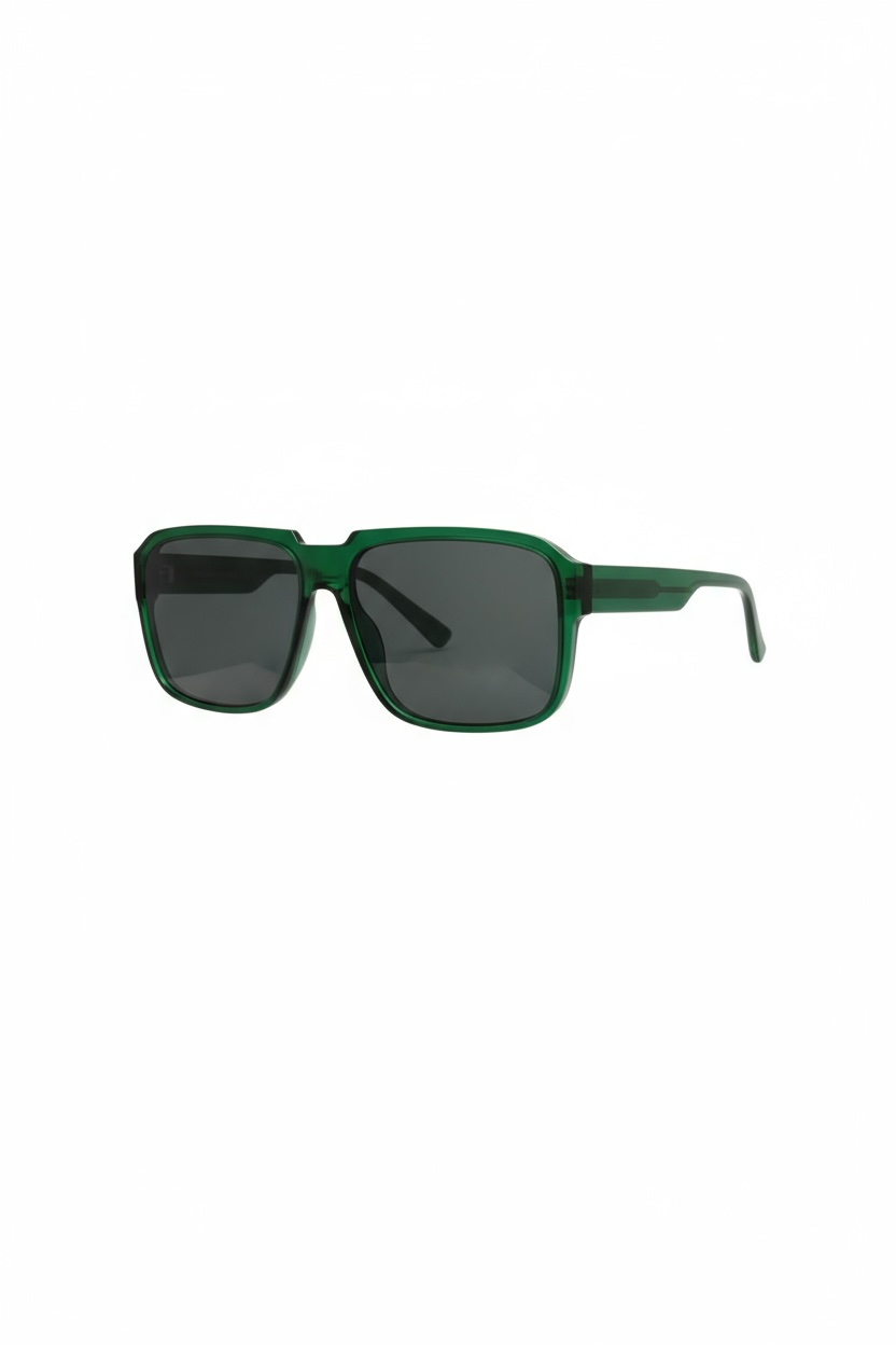 Retro Green Square Sunglasses | Unisex Oversized Shades | Vintage Transparent Frame UV400 Protection Eyewear (Copy)
