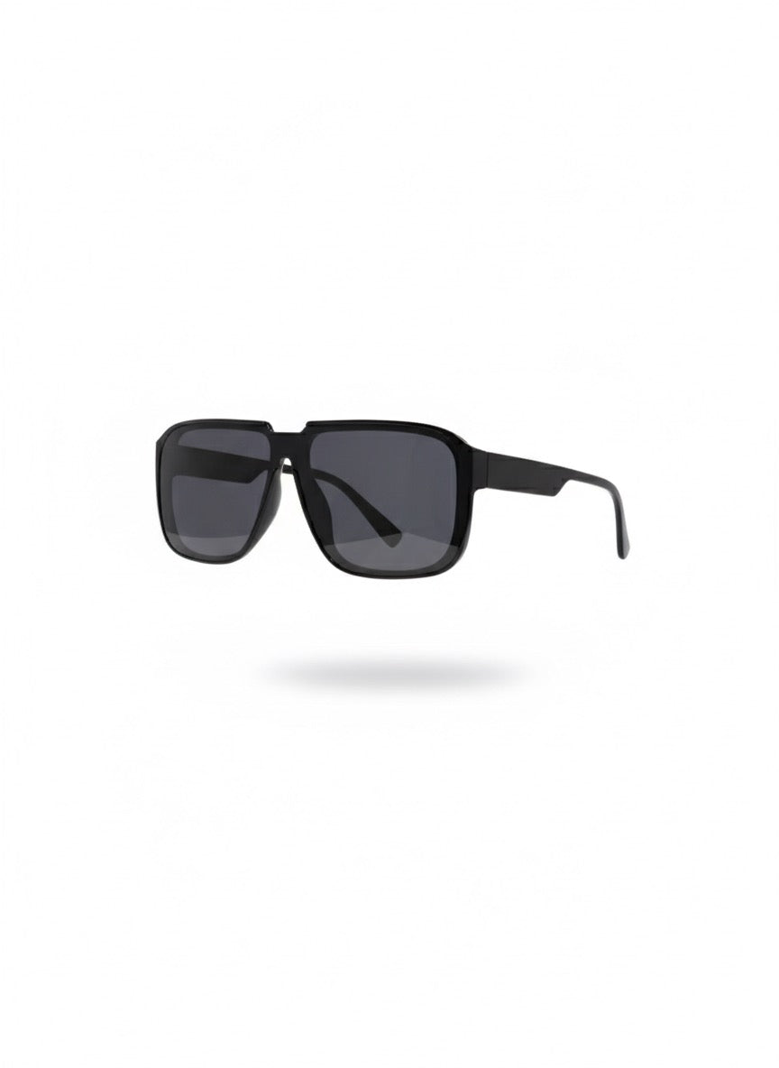 Black Oversized Square Sunglasses | Unisex Modern UV400 Shades | Minimalist Streetwear Eyewear | Fashion Statement Accessory