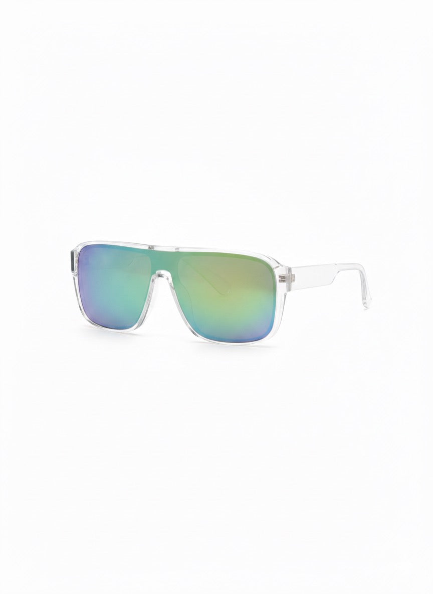 Retro Crystal Square Sunglasses | Unisex Oversized Shades | Vintage Transparent Frame UV400 Protection Eyewear