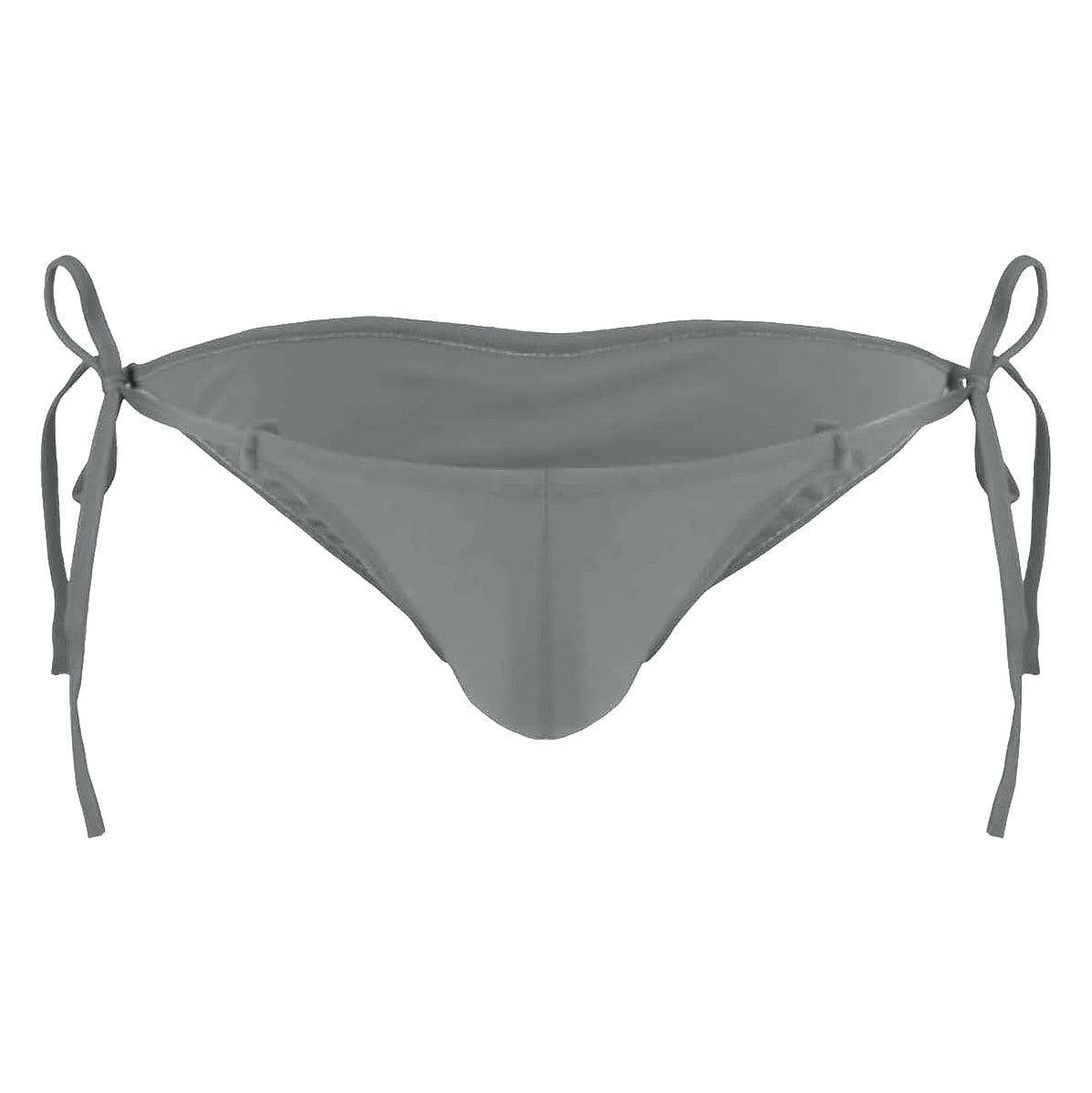 Gray Adjustable String-Tie Men’s Bikini Brief
