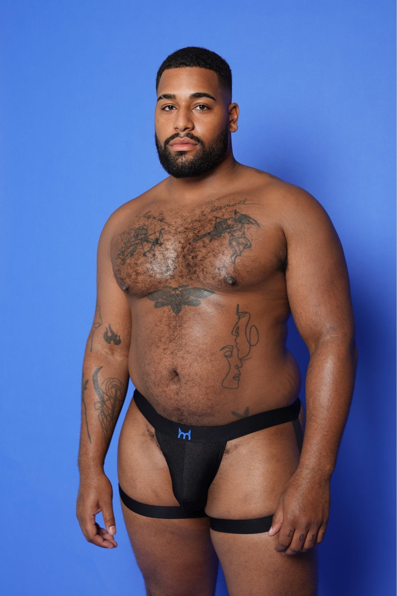 Big Daddy Black Garter Thong - TB-BondMenunderwear