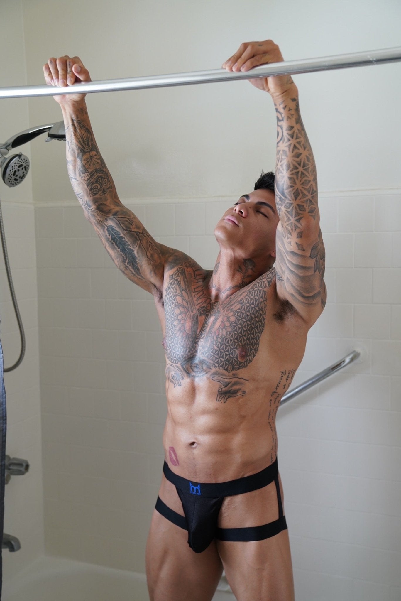Black Garter Thong - TB-BondMen