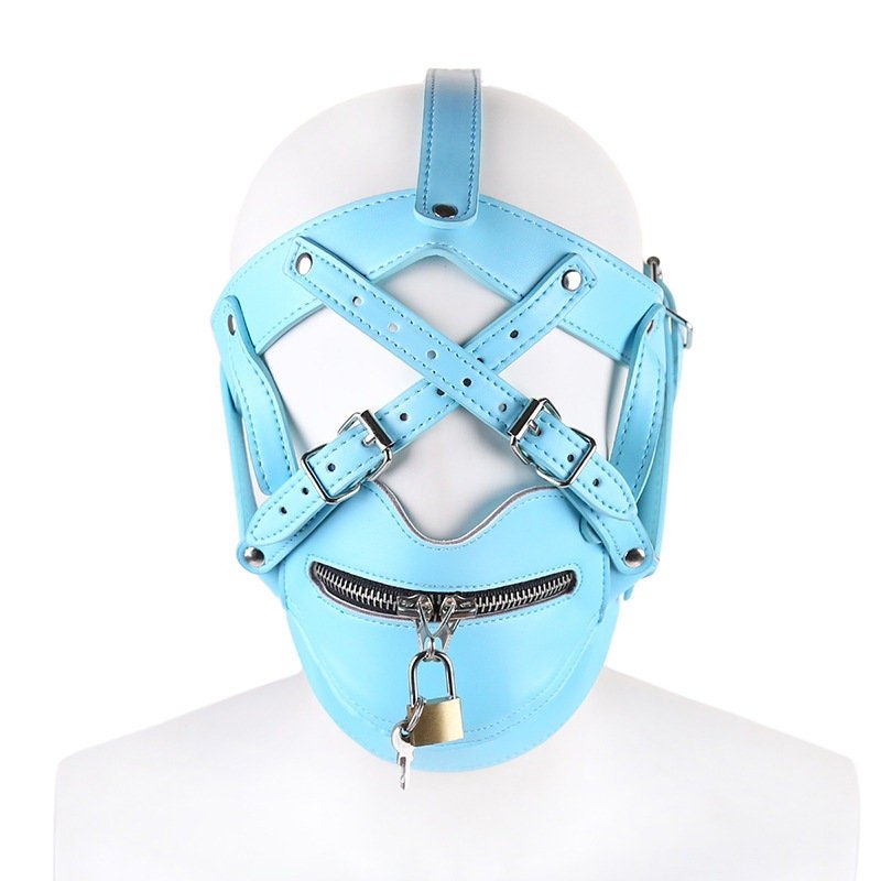 Blue Don't Speak Mask, Bdsm mask, fore play mask