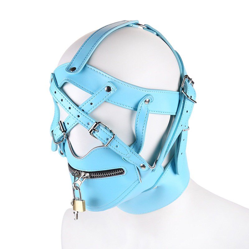 Blue Don't Speak Mask, Bdsm mask, fore play mask