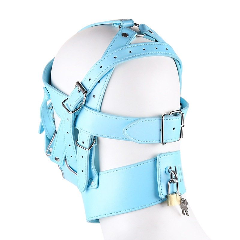 Blue Don't Speak Mask, Bdsm mask, fore play mask