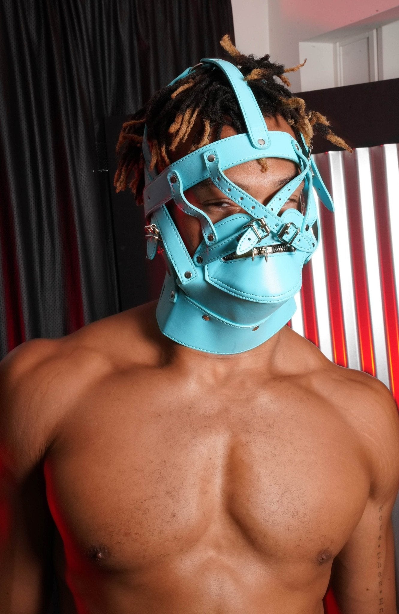 Blue Don't Speak Mask, Bdsm mask, fore play mask