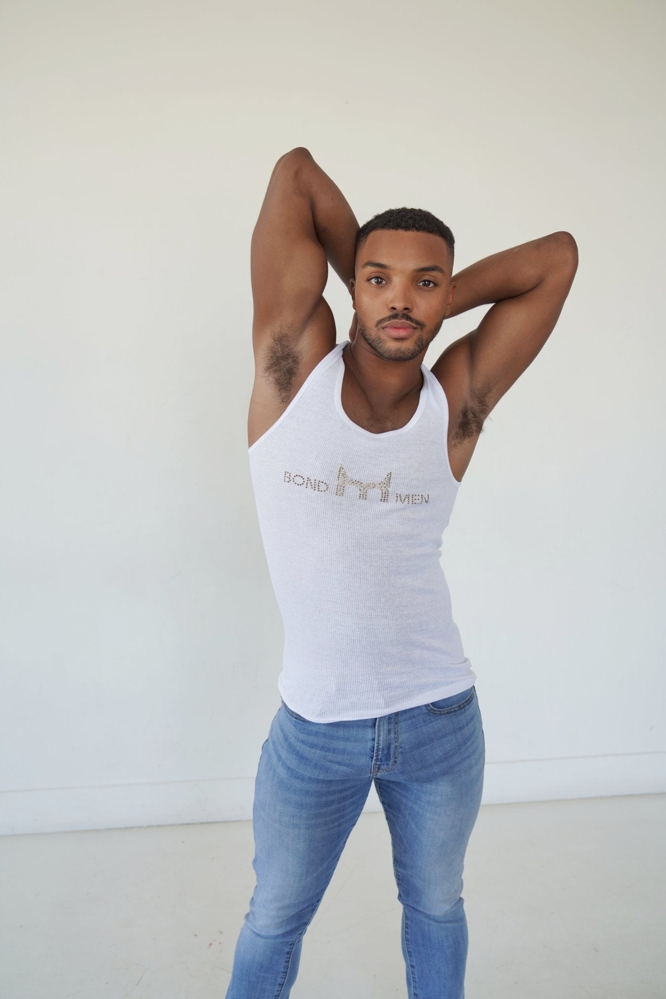 Bond Men Gold Stud Tank Top, Tank Top, Men's top, Sexy men's fashion
