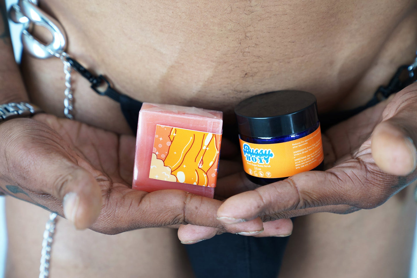 Bussy Boy Combo Papaya Soap And Brown Sugar Scrub - TB-BondMenbody scrub