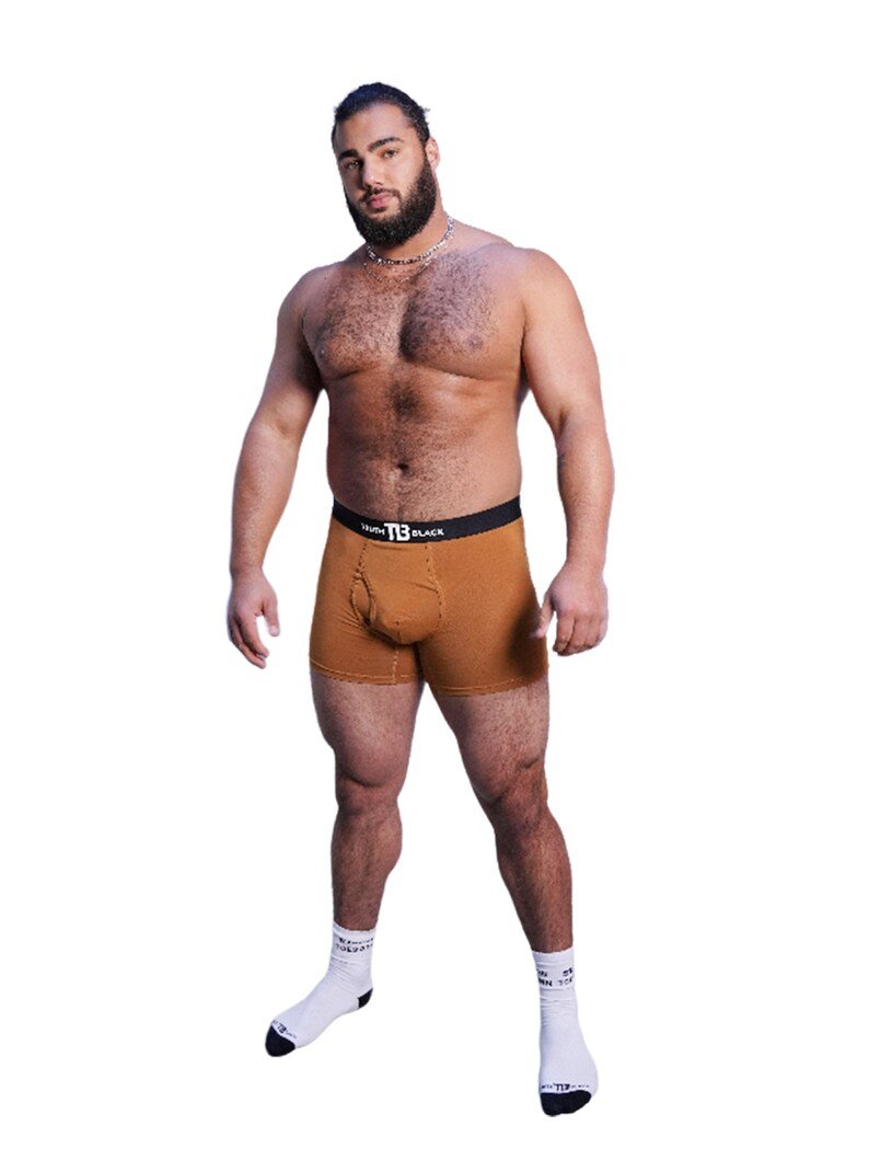 Caramel TB Boxer Shorts - TB-BondMen Boxer Gay men's underwear LGBTQ+ underwear Men's briefs Men's boxer briefs Jockstraps Thongs for men Pride underwear Men's lingerie Sexy men's underwear Designer men's underwear Comfortable men's underwear Men's swimwear Athletic men's underwear Fashion men's underwear Bulge enhancing underwear