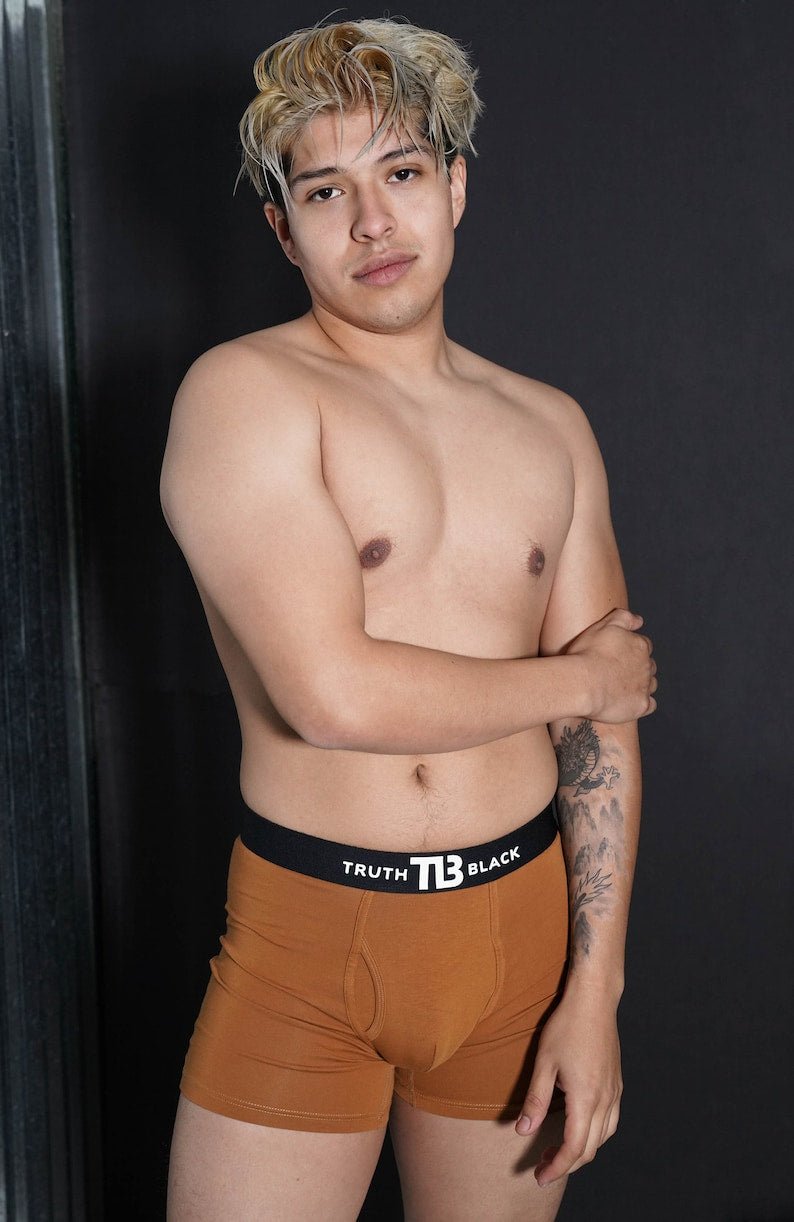 Caramel TB Boxer Shorts - TB-BondMen Boxer Gay men's underwear LGBTQ+ underwear Men's briefs Men's boxer briefs Jockstraps Thongs for men Pride underwear Men's lingerie Sexy men's underwear Designer men's underwear Comfortable men's underwear Men's swimwear Athletic men's underwear Fashion men's underwear Bulge enhancing underwear