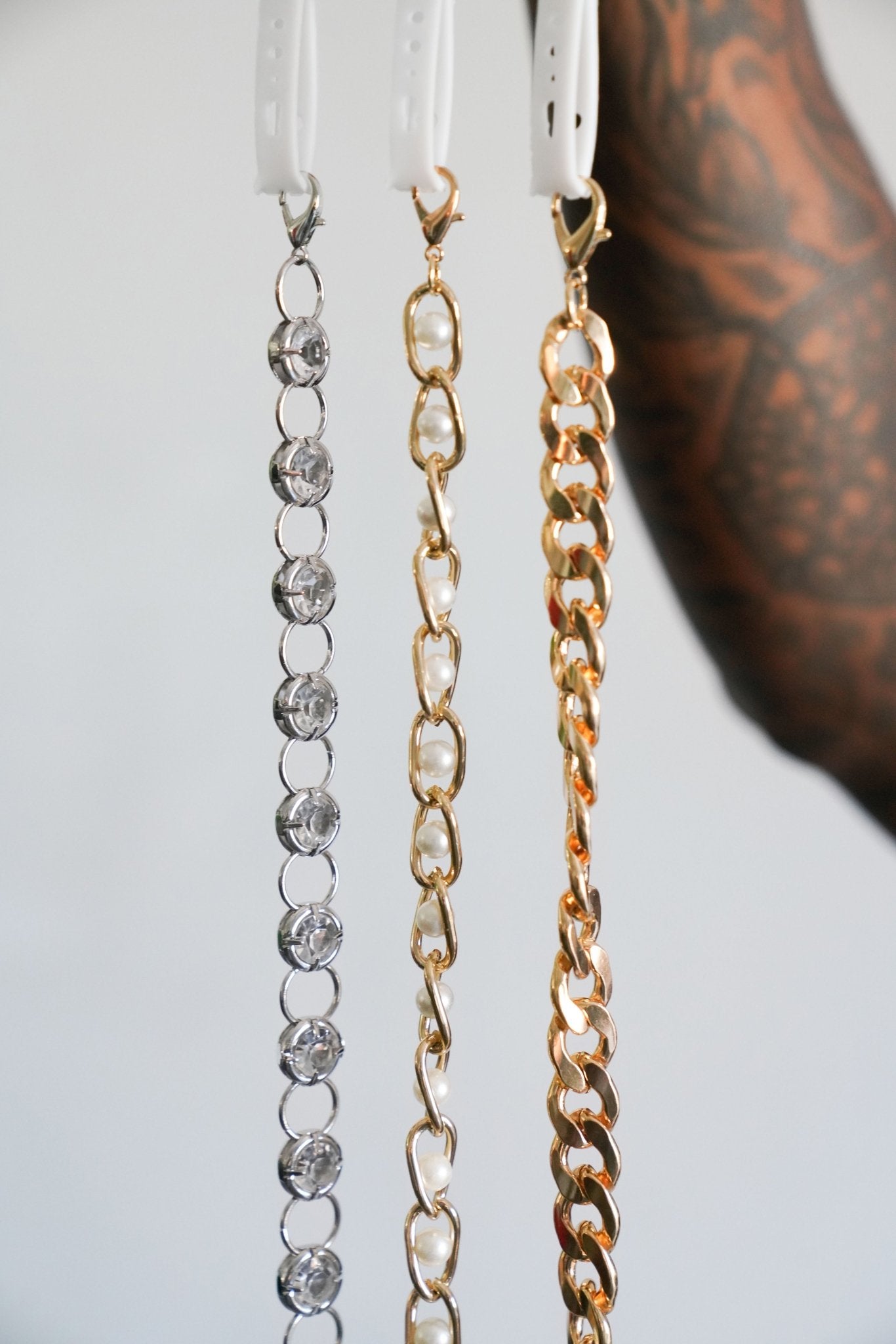 Dazzling Silver Chain Cotton G String - TB-BondMenThong