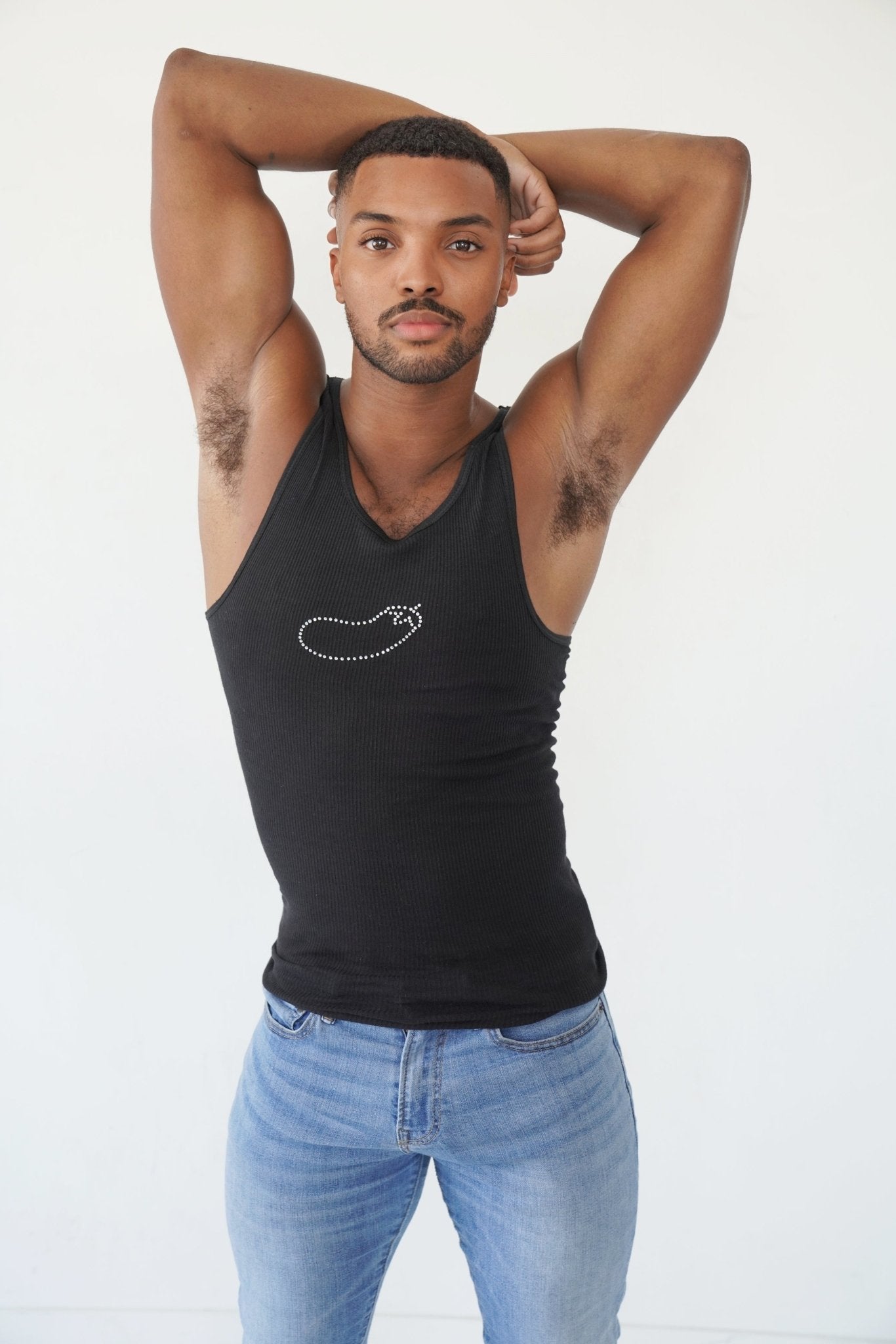Eggplant Stud Tank Top, men's fashion, men's clothes, comfortable top