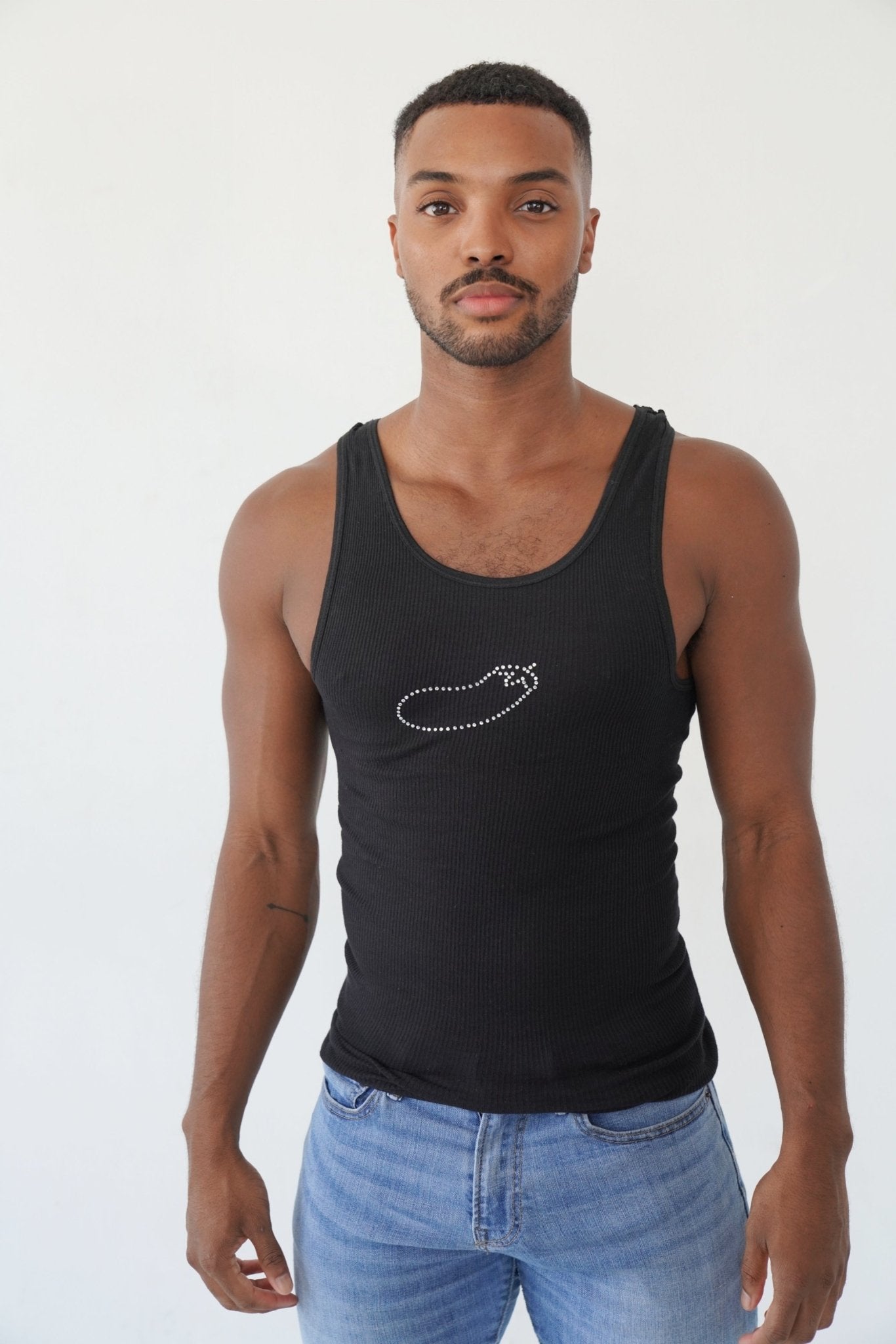 Eggplant Stud Tank Top, men's fashion, men's clothes, comfortable top