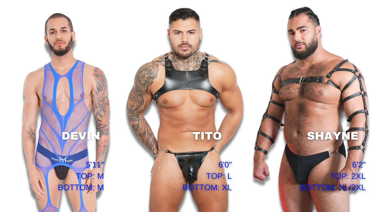 Electric Blue Hybrid Brief Gay men's underwear, Men's briefs, LGBTQ+ underwear, Men's lingerie, Sexy men's underwear, Comfortable men's underwear, Men's swimwear, size chart