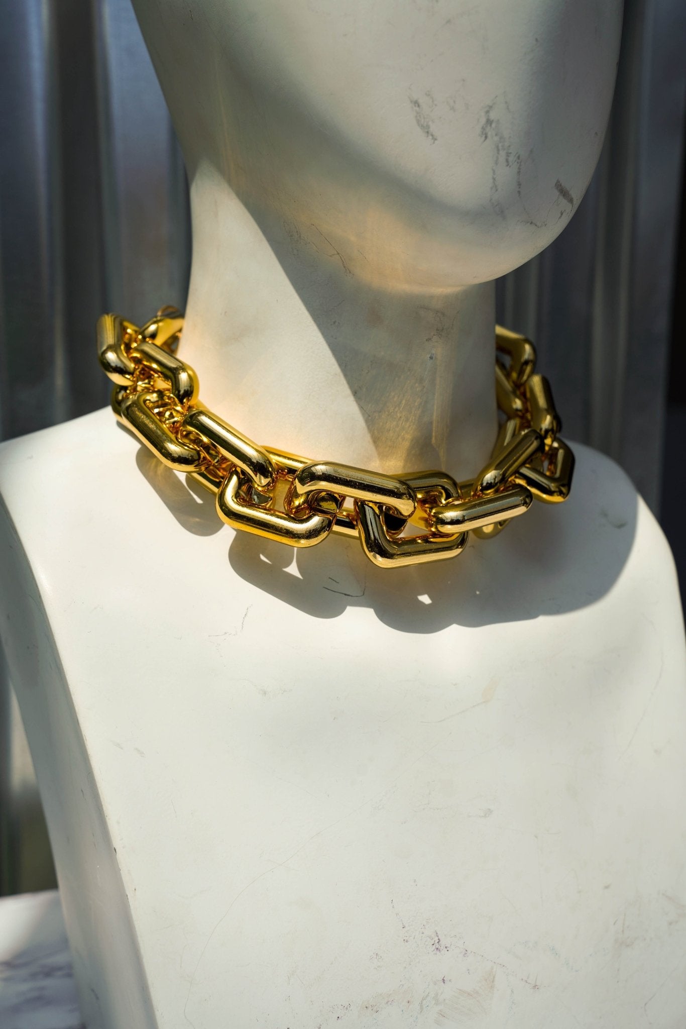 Gold Chunky Chain Choker - TB-BondMenchoker