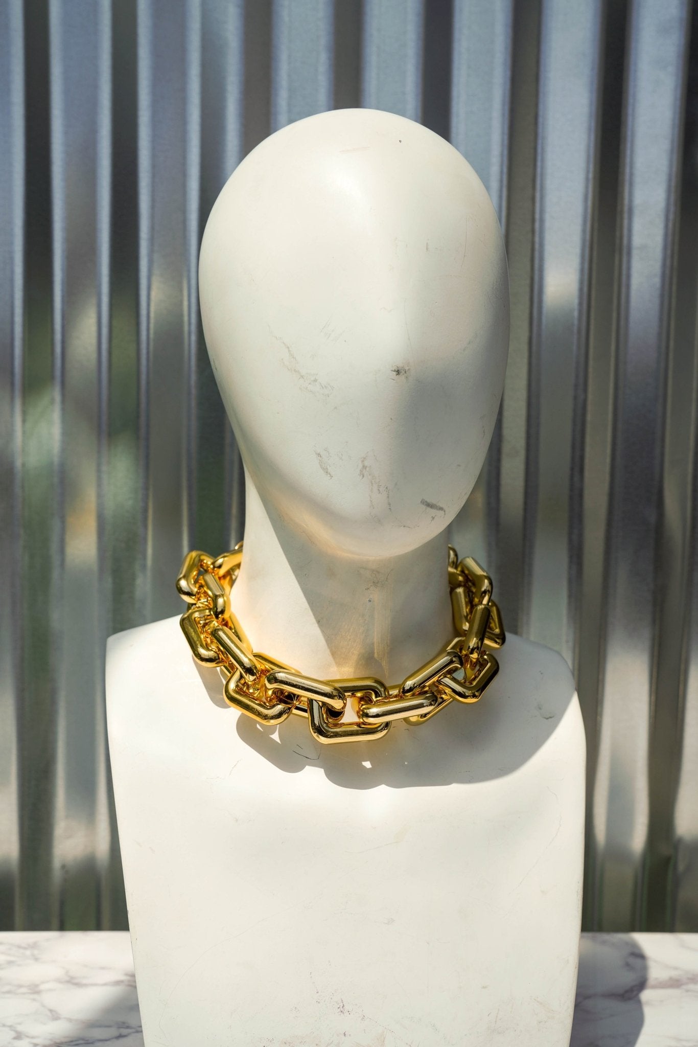 Gold Chunky Chain Choker - TB-BondMenchoker