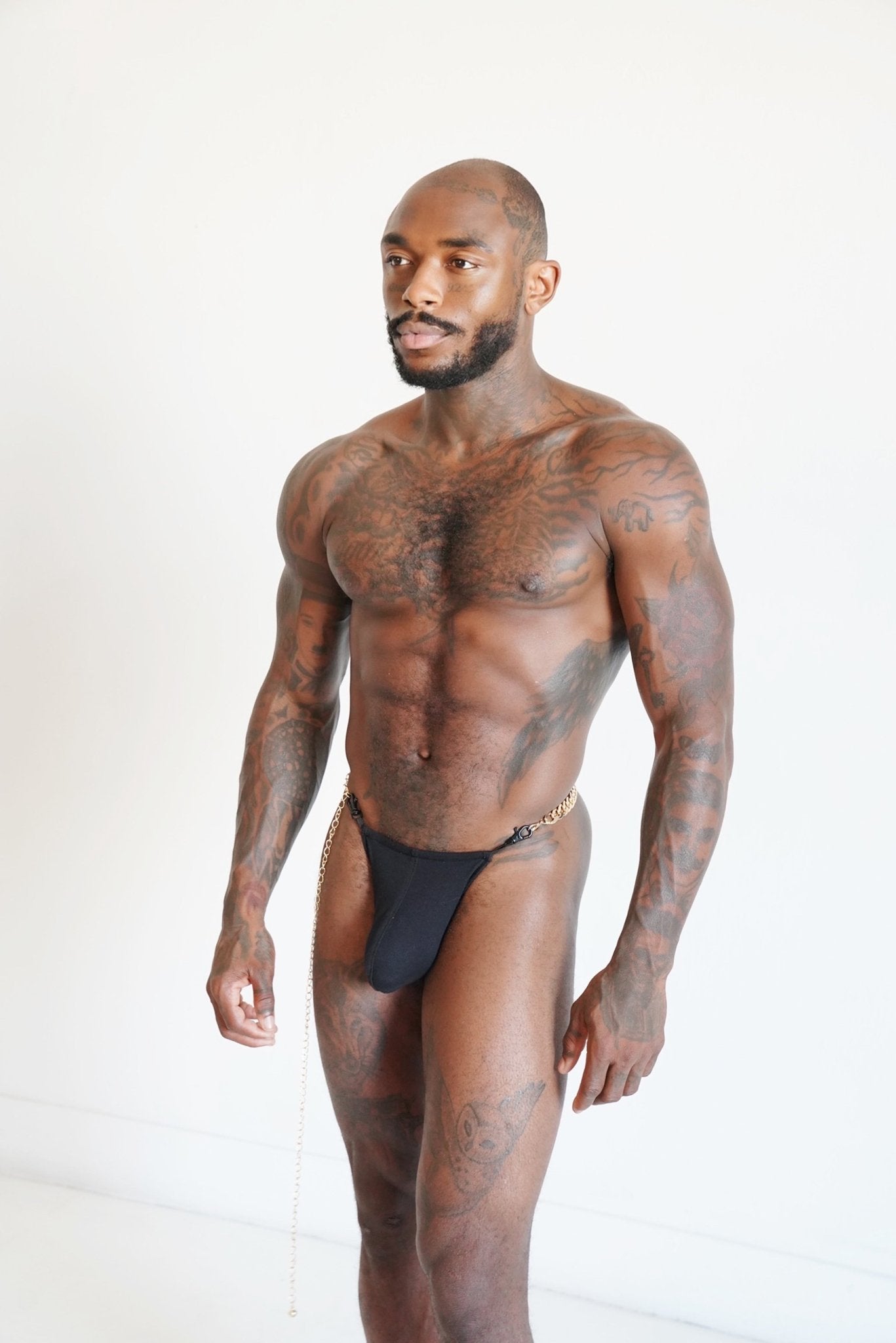 Gold Franco Chain Cotton G String - TB-BondMenThong