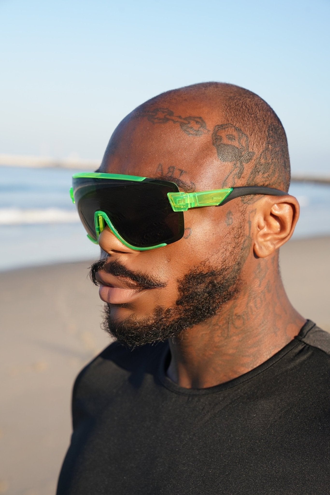 Green Maxi Frame Mono Lens Shades - TB-BondMenSunglasses