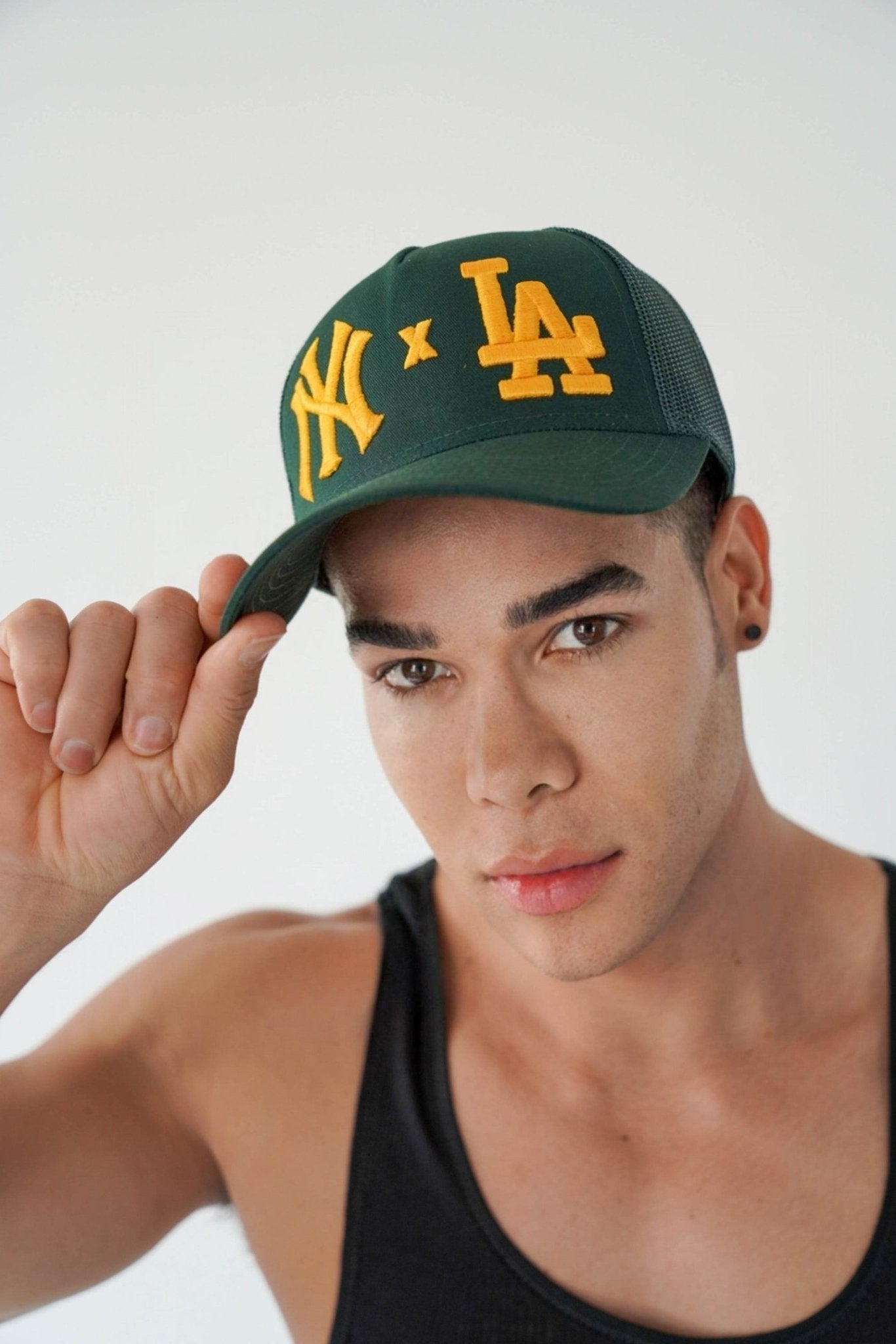 Green NY X LA, Men's hat, Trucker Cap
