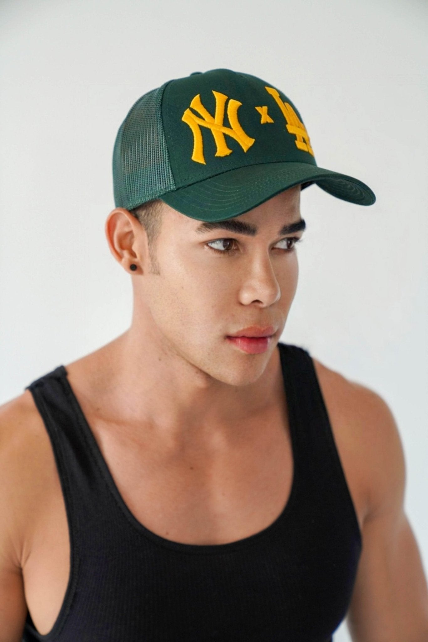 Green NY X LA, Men's hat, Trucker Cap
