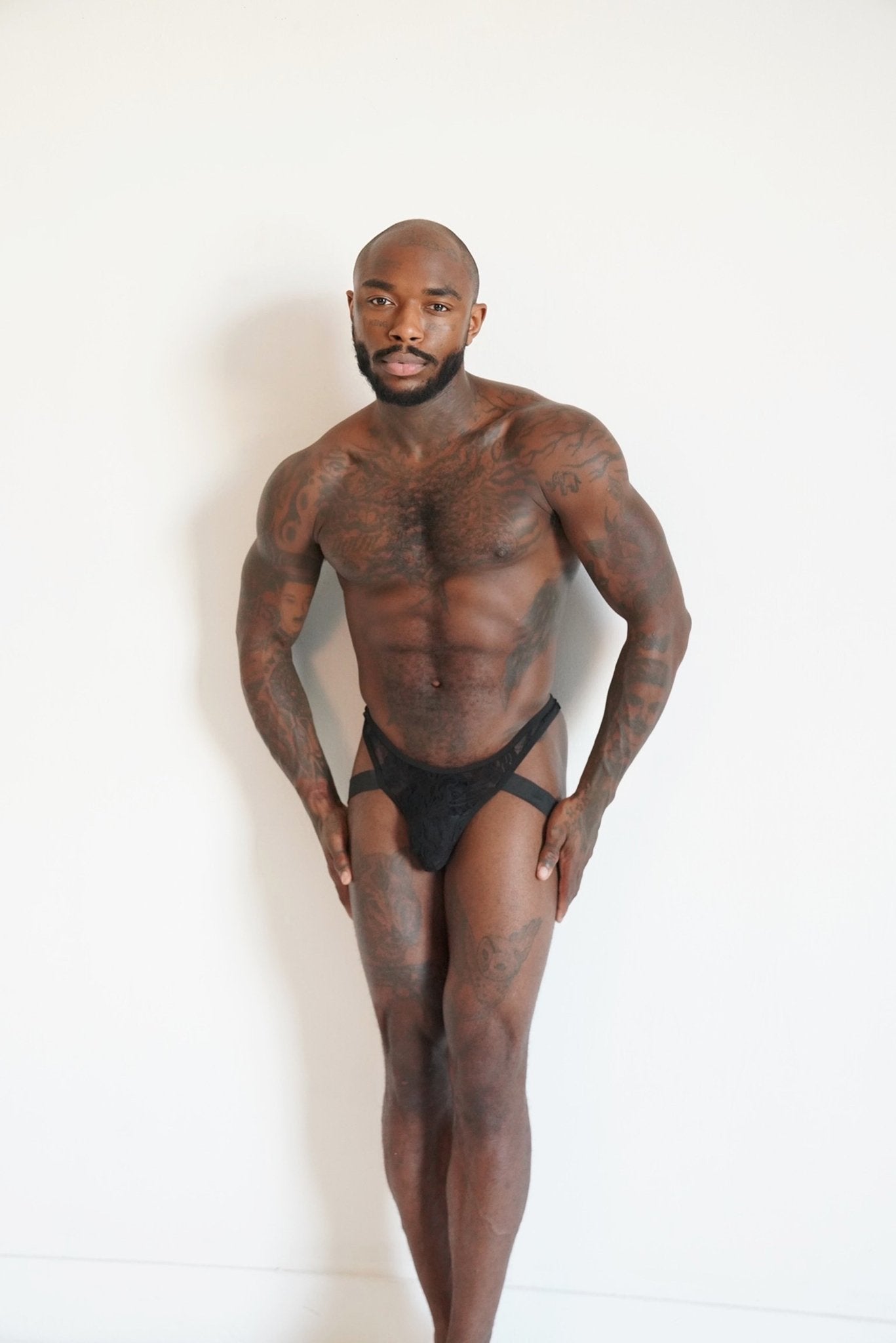 Midnight Sheer Jockstrap & Robe Set - TB-BondMenJock Strap & Robe Set