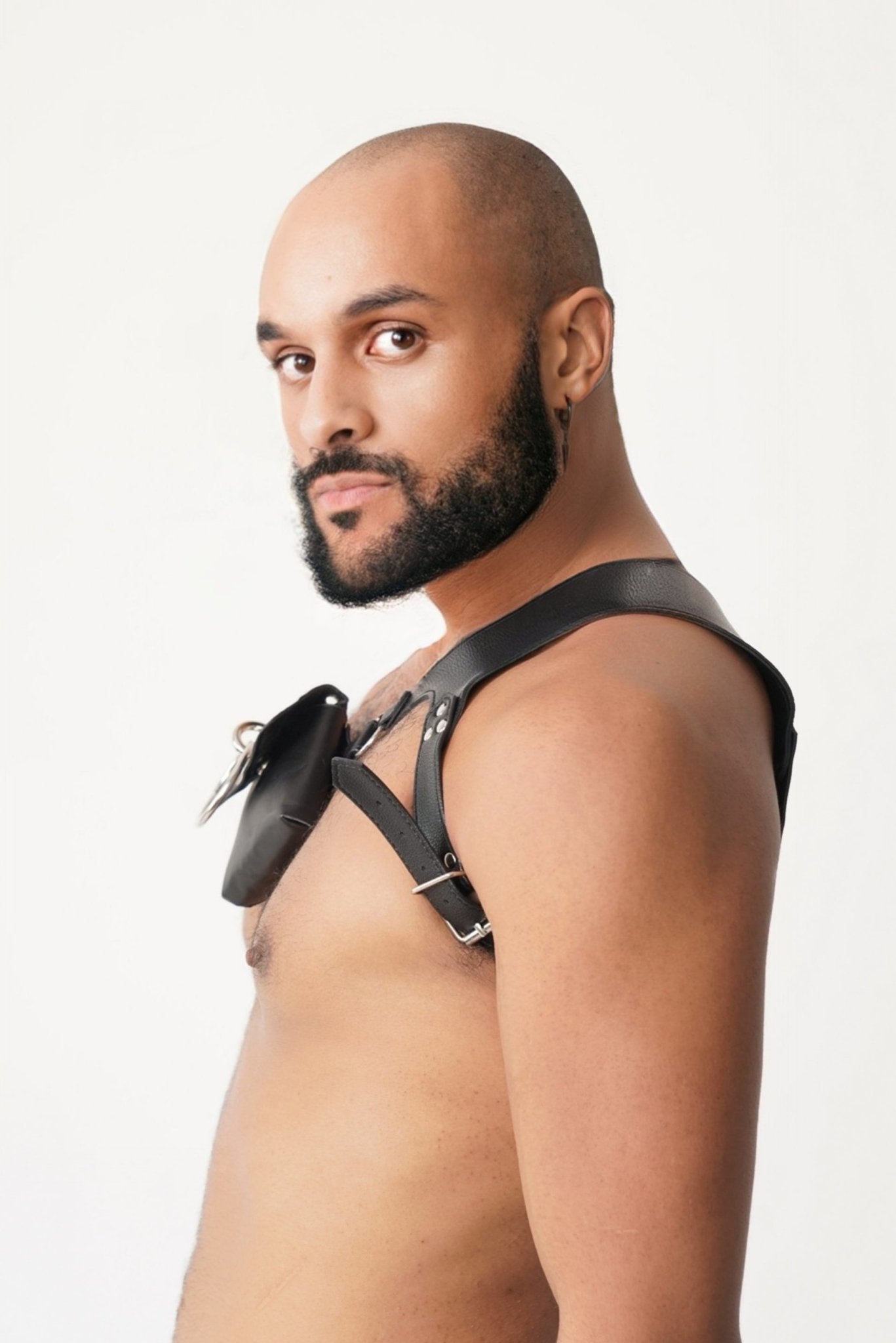 Quad Harness With O Ring Pouch, Harness, bdsm harness, fetish harness
