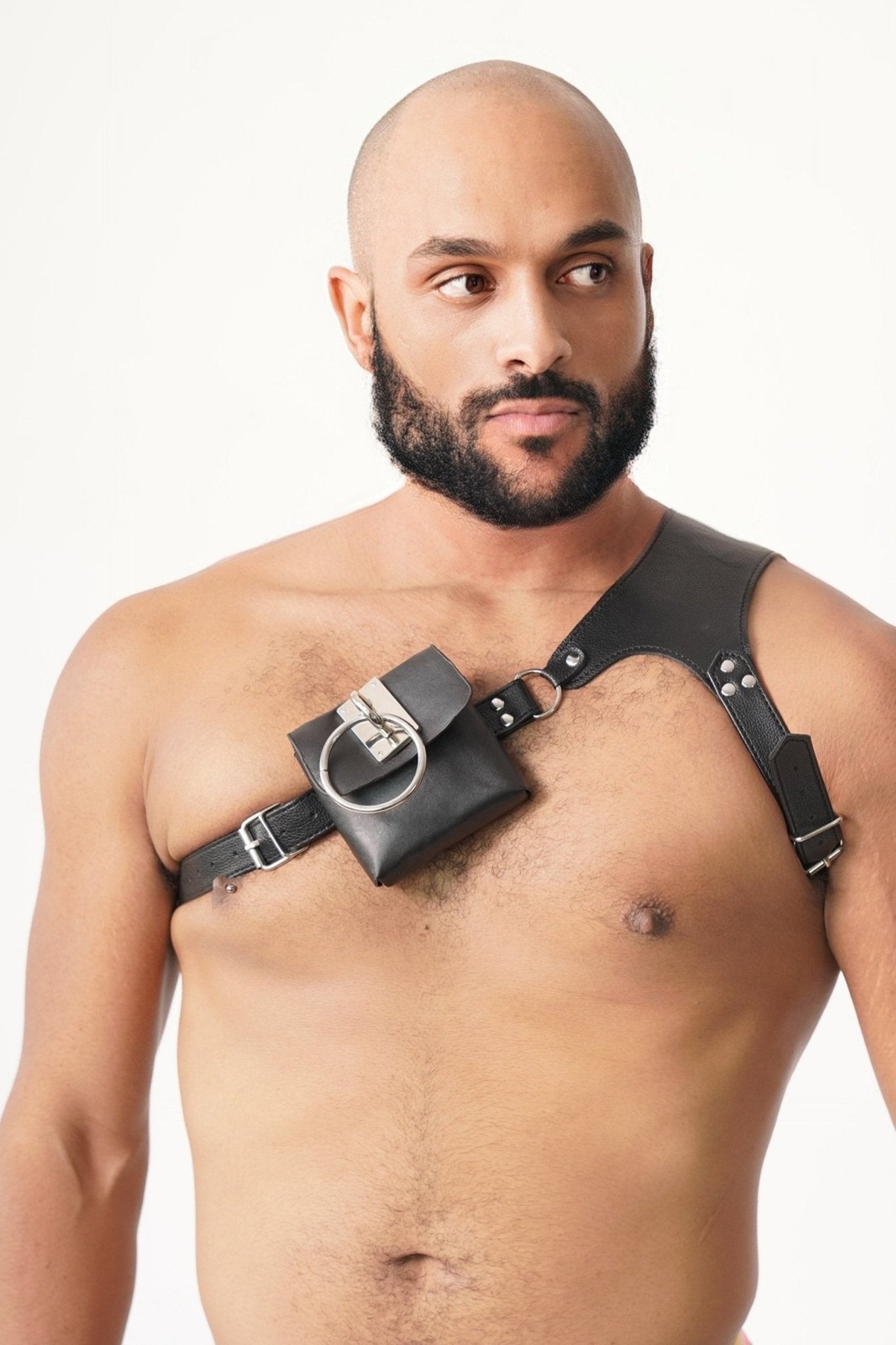 Quad Harness With O Ring Pouch, Harness, bdsm harness, fetish harness