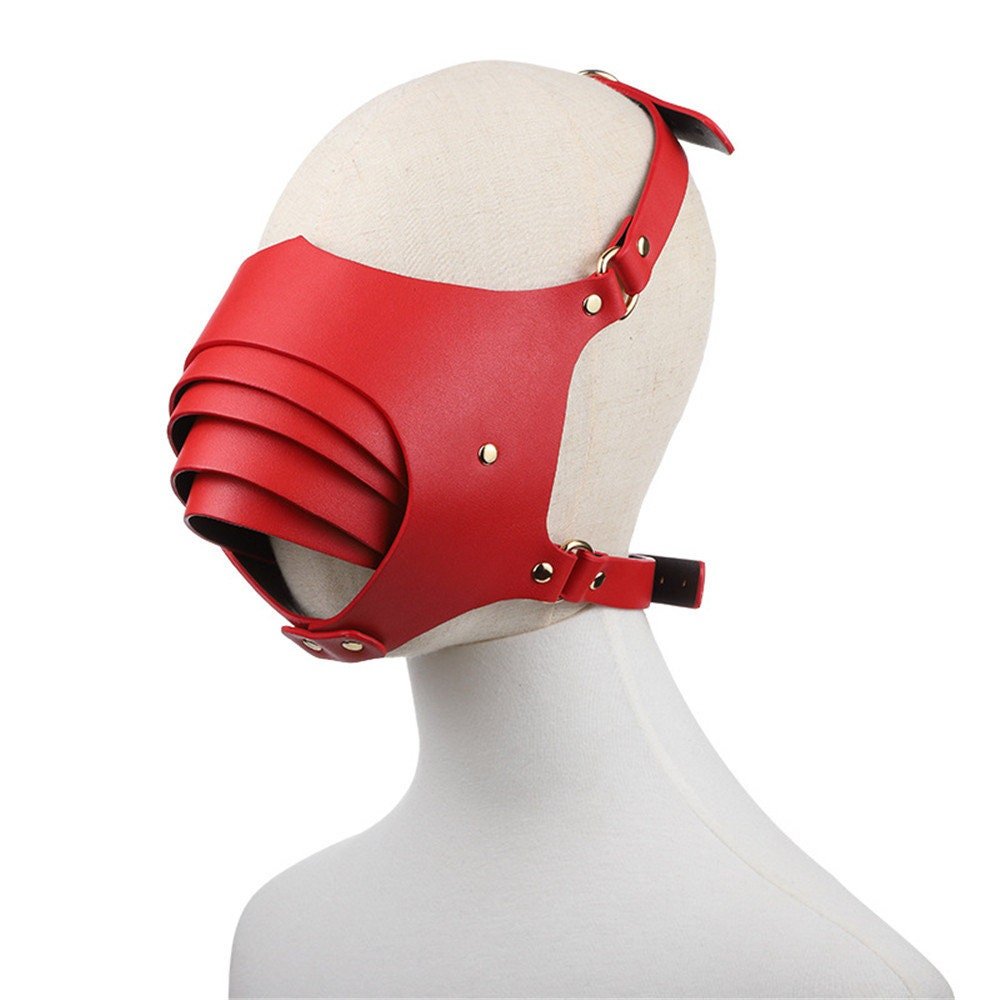 Red Don't Speak Retractable Mask, Bdsm mask, foreplay mask