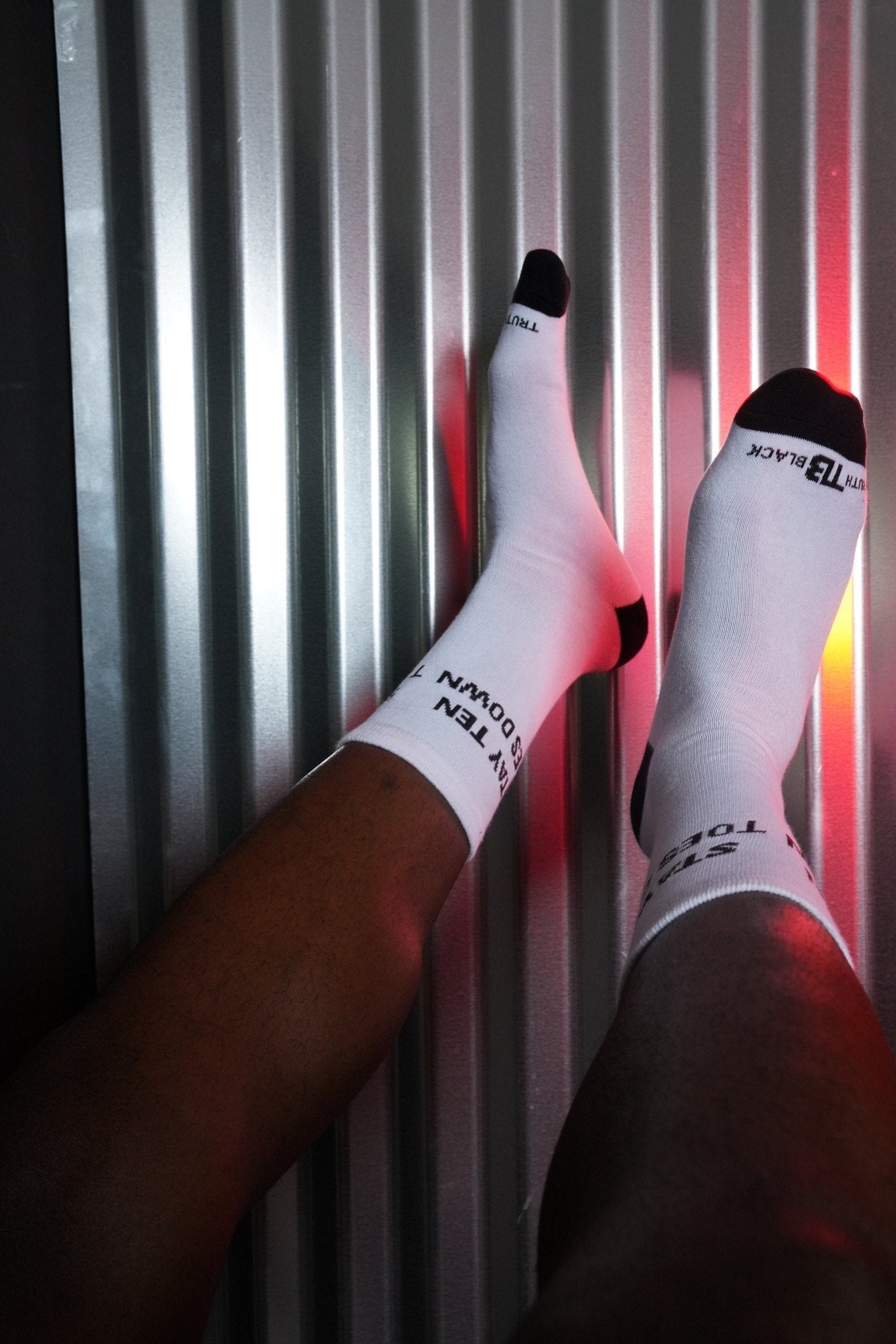 Stay Ten Toes Down Crew Socks, men's socks, comfortable socks