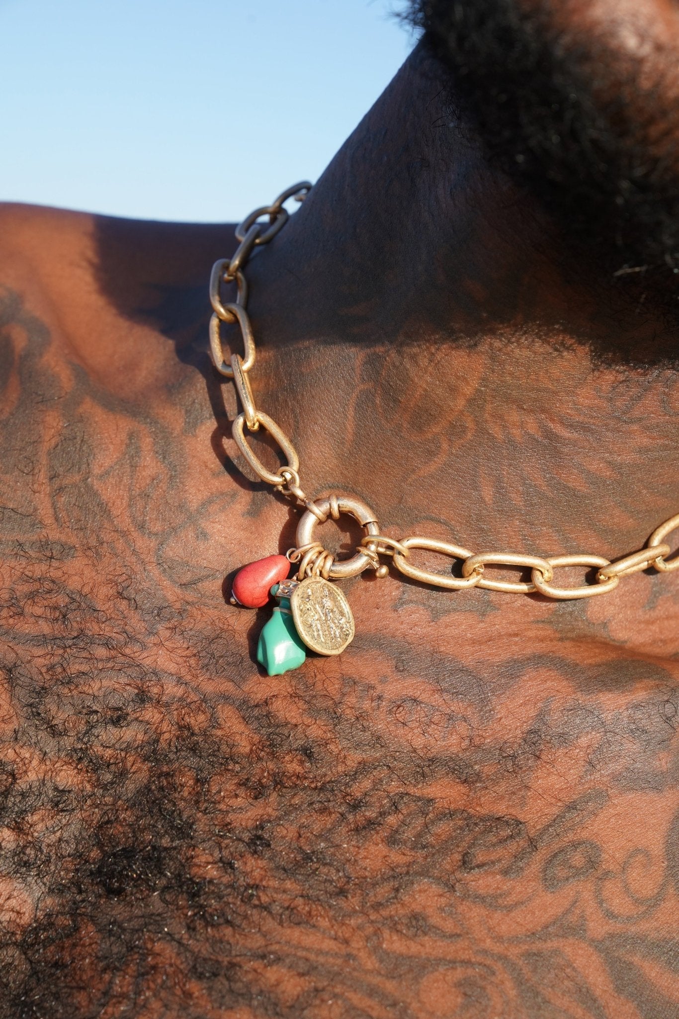 Unity Paperclip Choker with Charms - TB-BondMenchoker