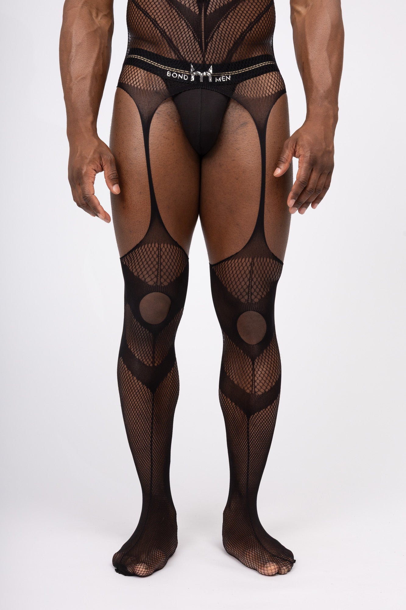 Hollow Fishnet Breathable Bodysuit Black Layering Onesie Outfit