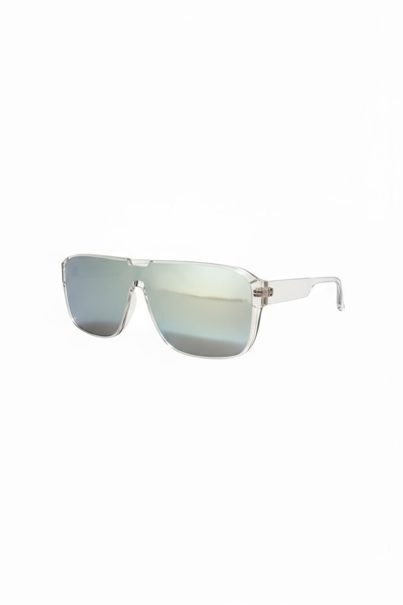 Retro Gray Square Sunglasses | Unisex Oversized Shades | Vintage Transparent Frame UV400 Protection Eyewear