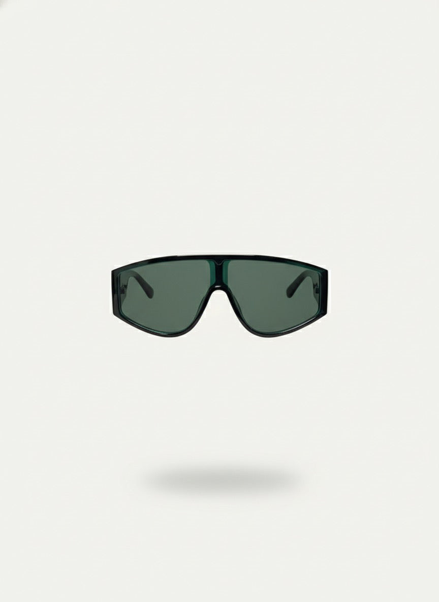 Green Futuristic Sunglasses | Unisex Wrap Shield Shades | Retro Y2K Sporty Goggles | UV400 Streetwear Eyewear (Copy) (Copy)
