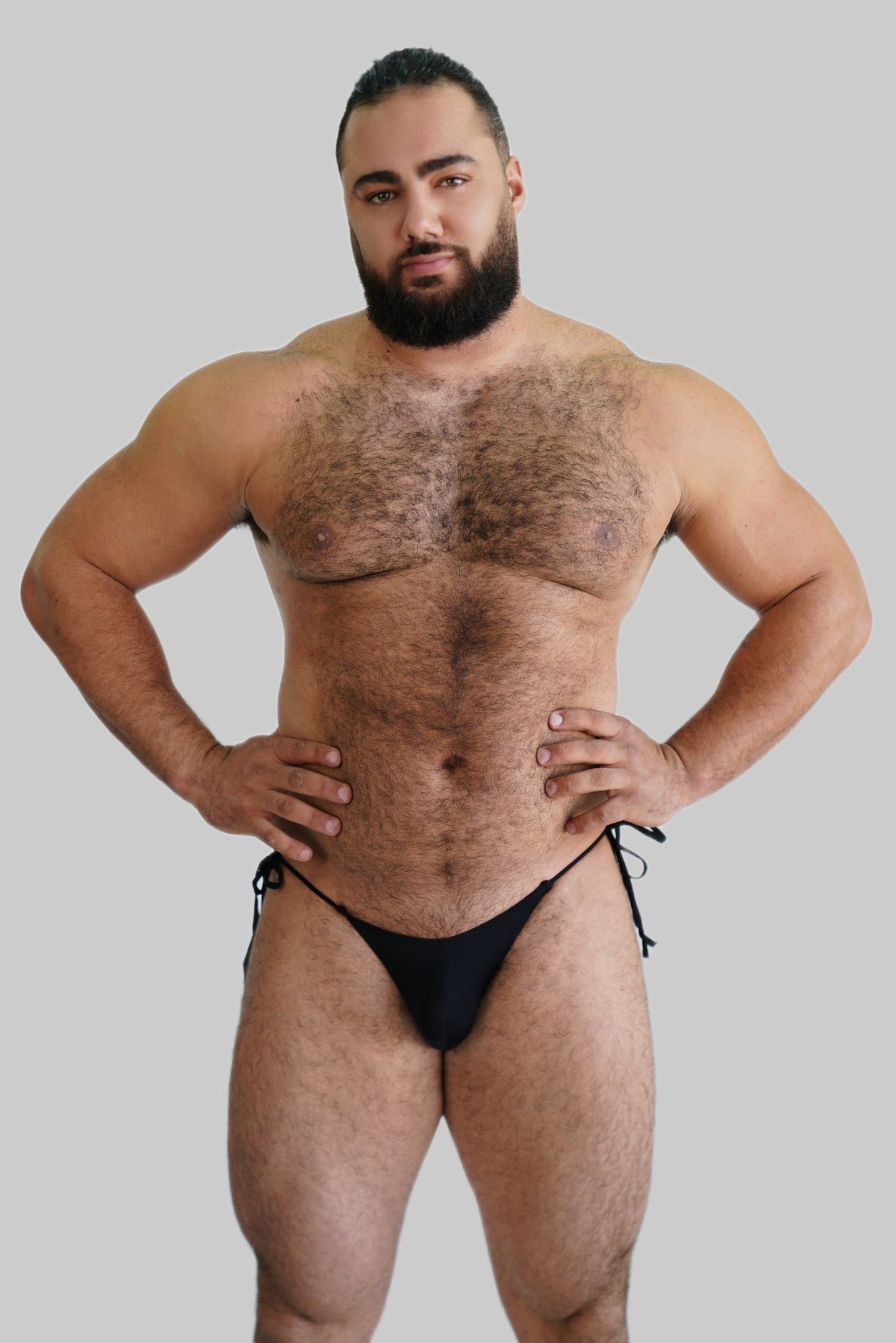 Men's Tie Side Black Bikini