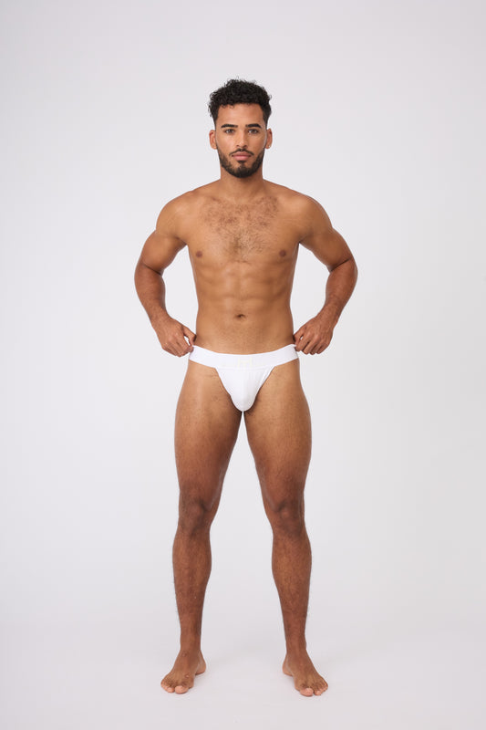 Bond Men White Athletic Jock Strap