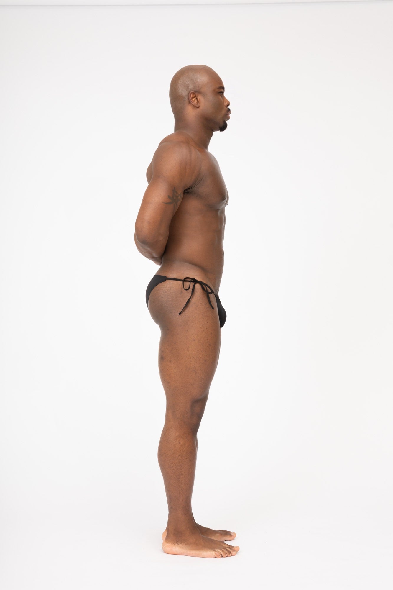 Bond Men's Tie Side Black Low Rise Pool Wear Bikini
