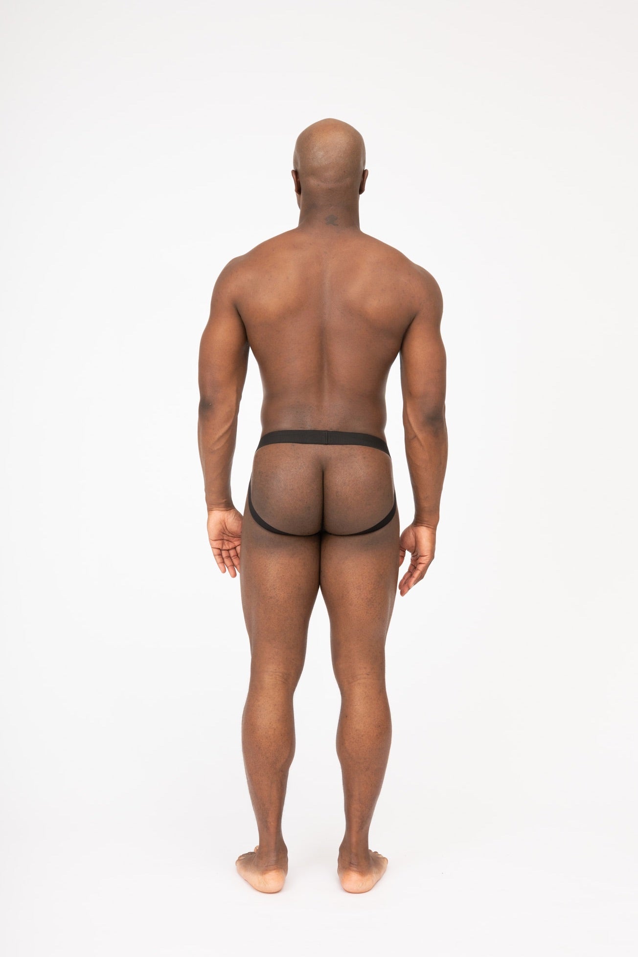 Men's Black Leather Jock Strap Side Zipper Closure Fashion and Athletic Underwear