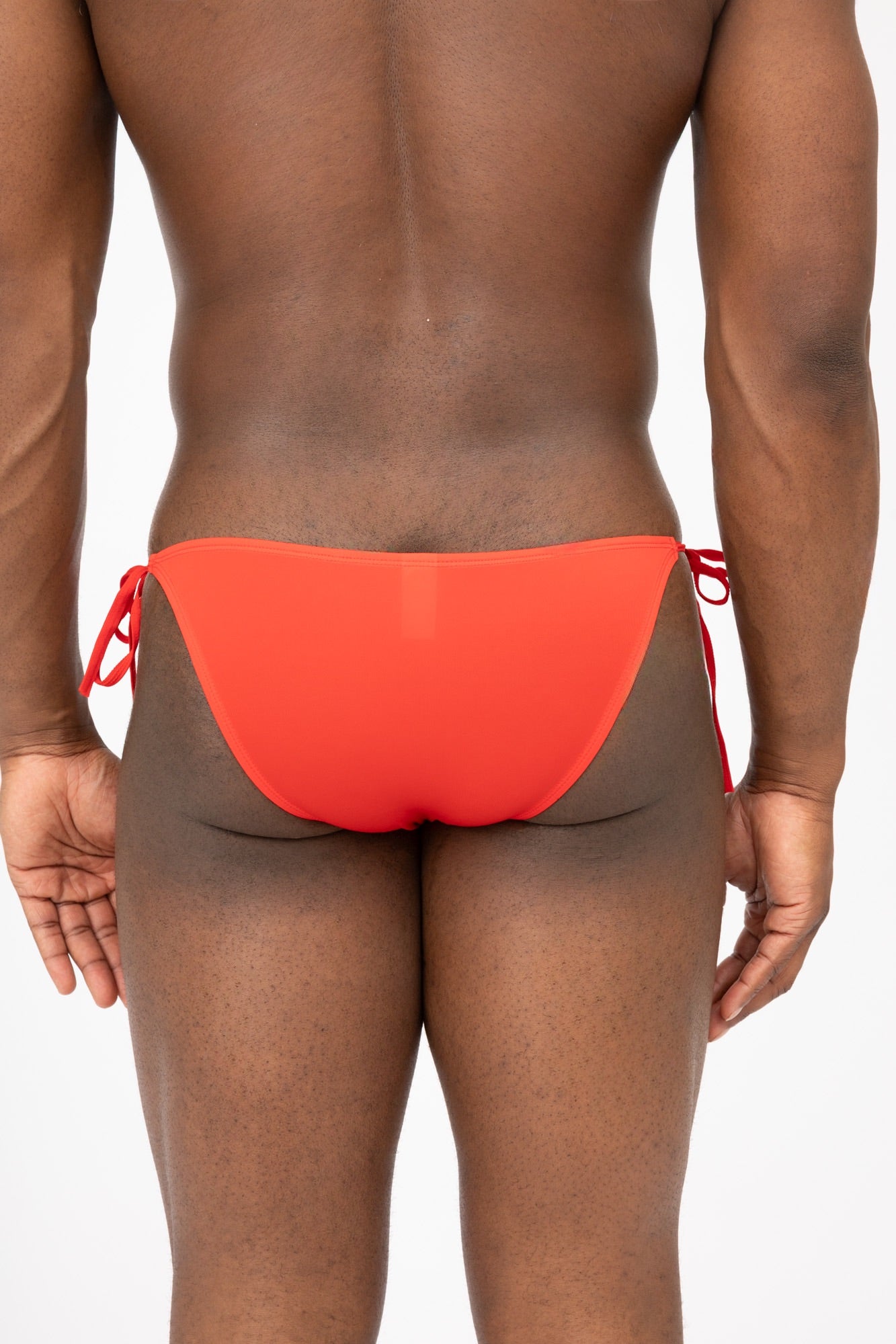 Bond Men's Tie Side Red Low Rise Pool Wear Bikini