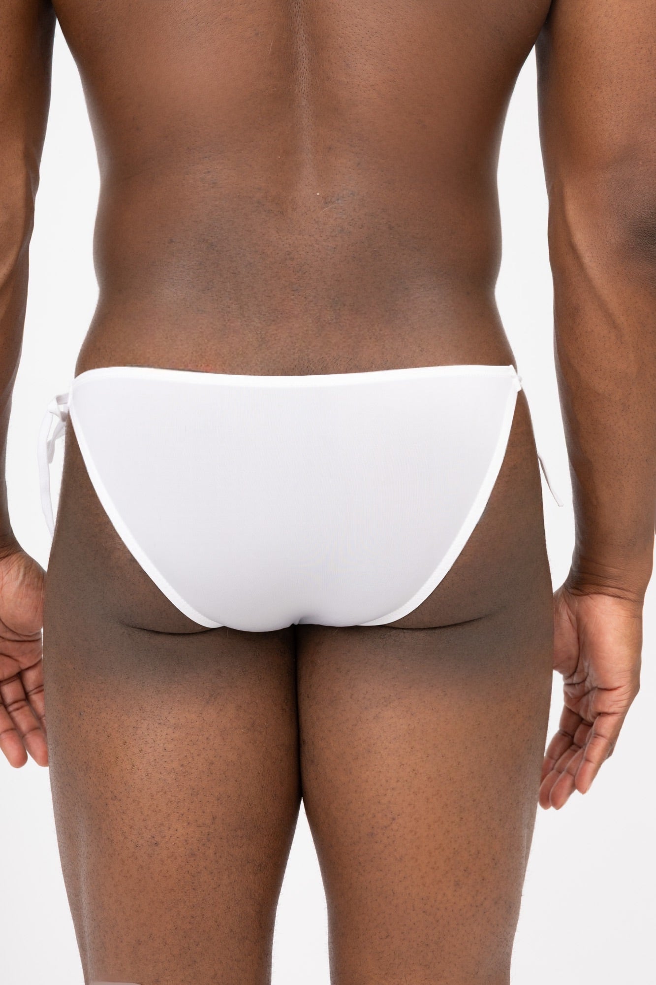 Bond Men's Tie Side White Low Rise Pool Wear Bikini