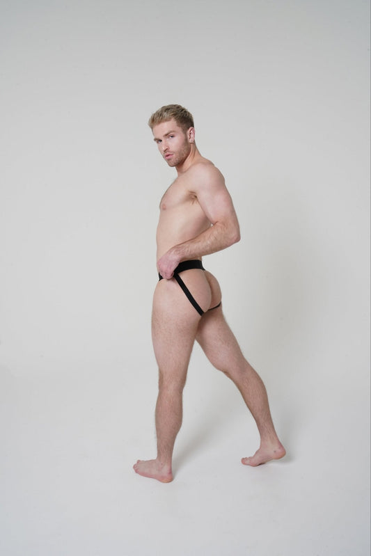 BondMen Black Men's Jockstrap Underwear Jock Straps Male Athletic Supporters for Men - TB - BondMenJock Straps