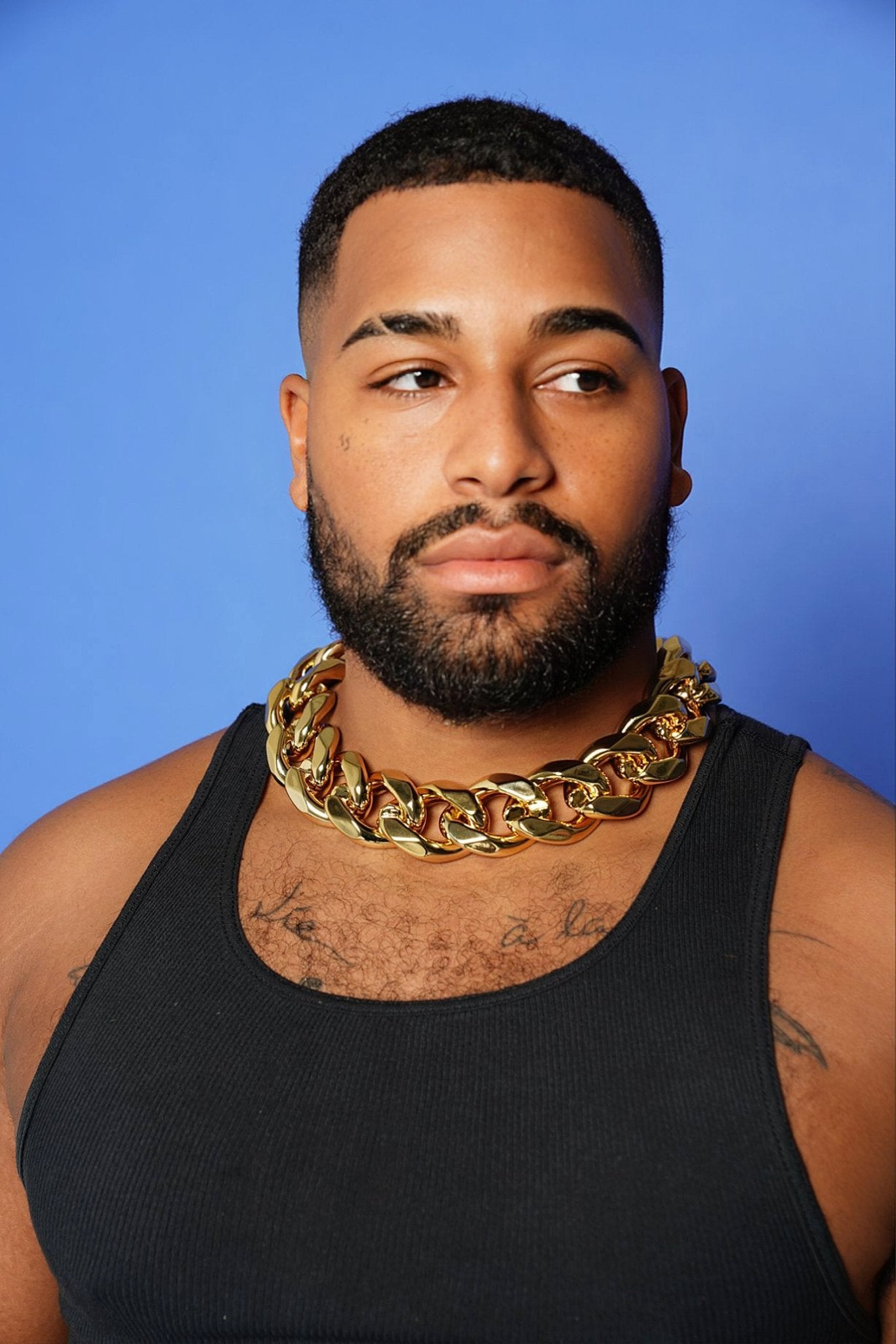 1.5" Thick Gold Chain Choker - TB-BondMenchoker