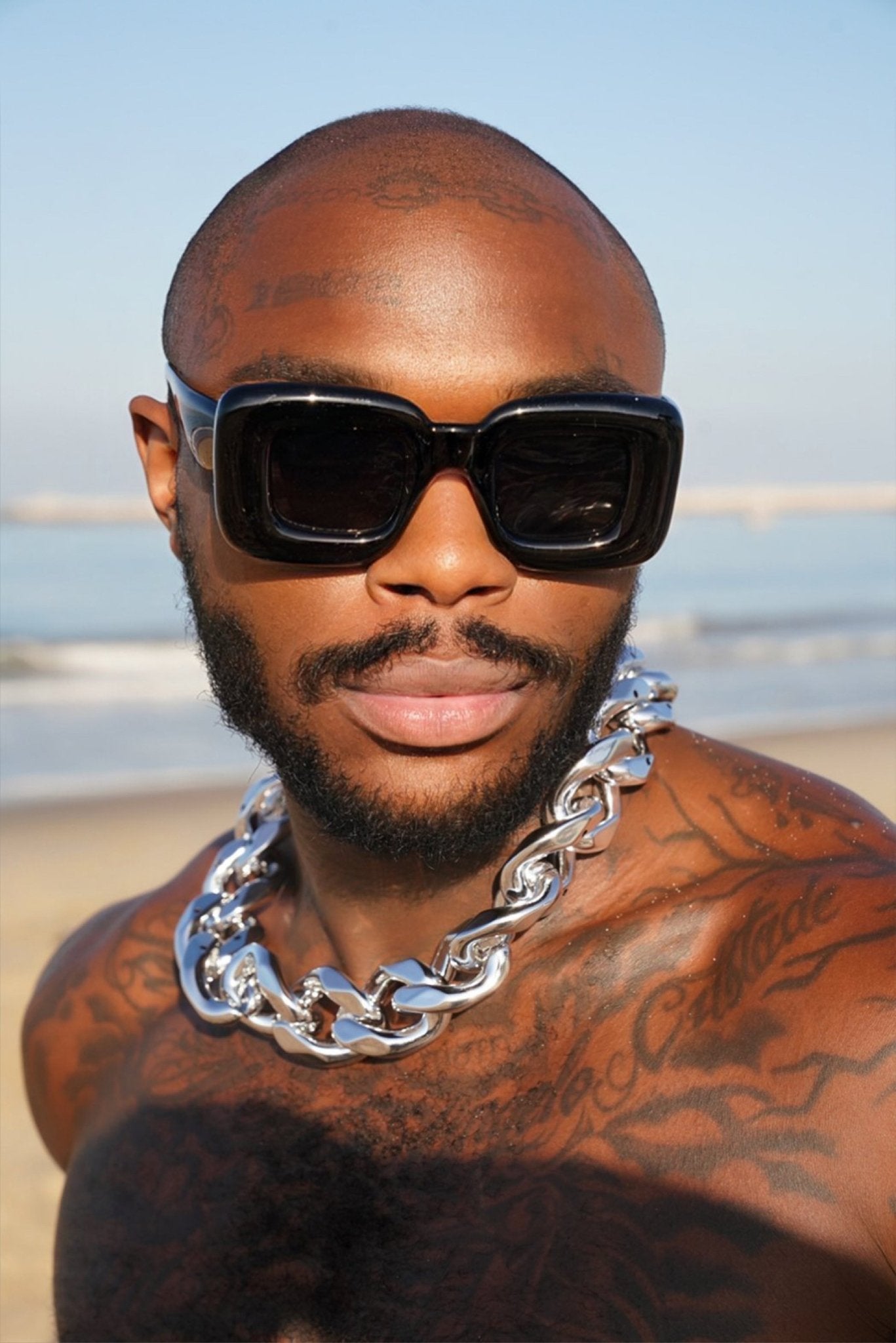 1.5" Thick Silver Chain Choker - TB-BondMenchoker