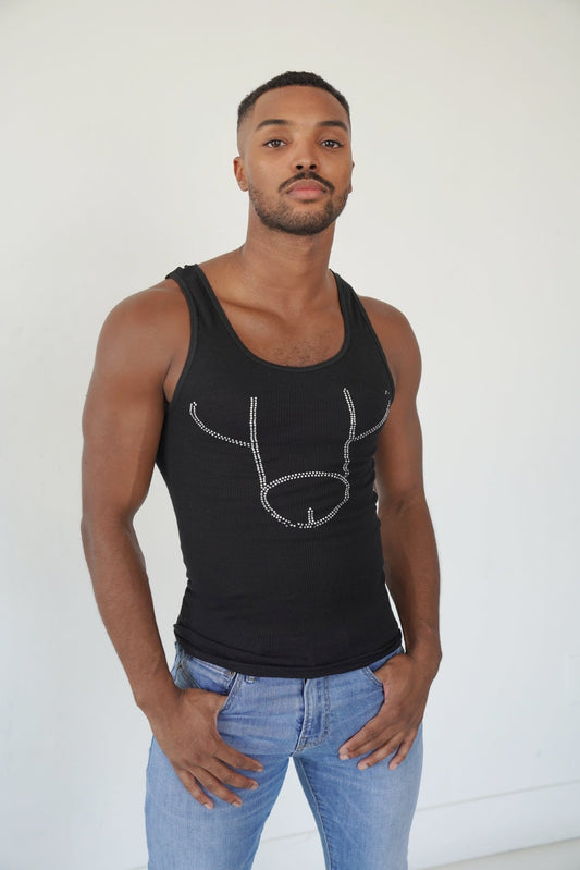 Black Muscle Tank Big Dick Shirt 2.0, Tank Top, Men's top, Sexy men's fashion