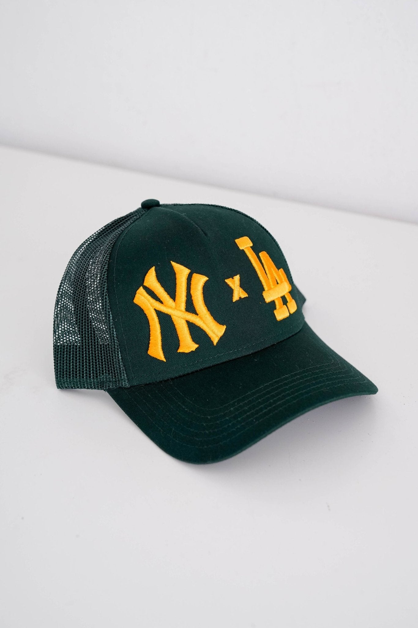 Green NY X LA, Men's hat, Trucker Cap