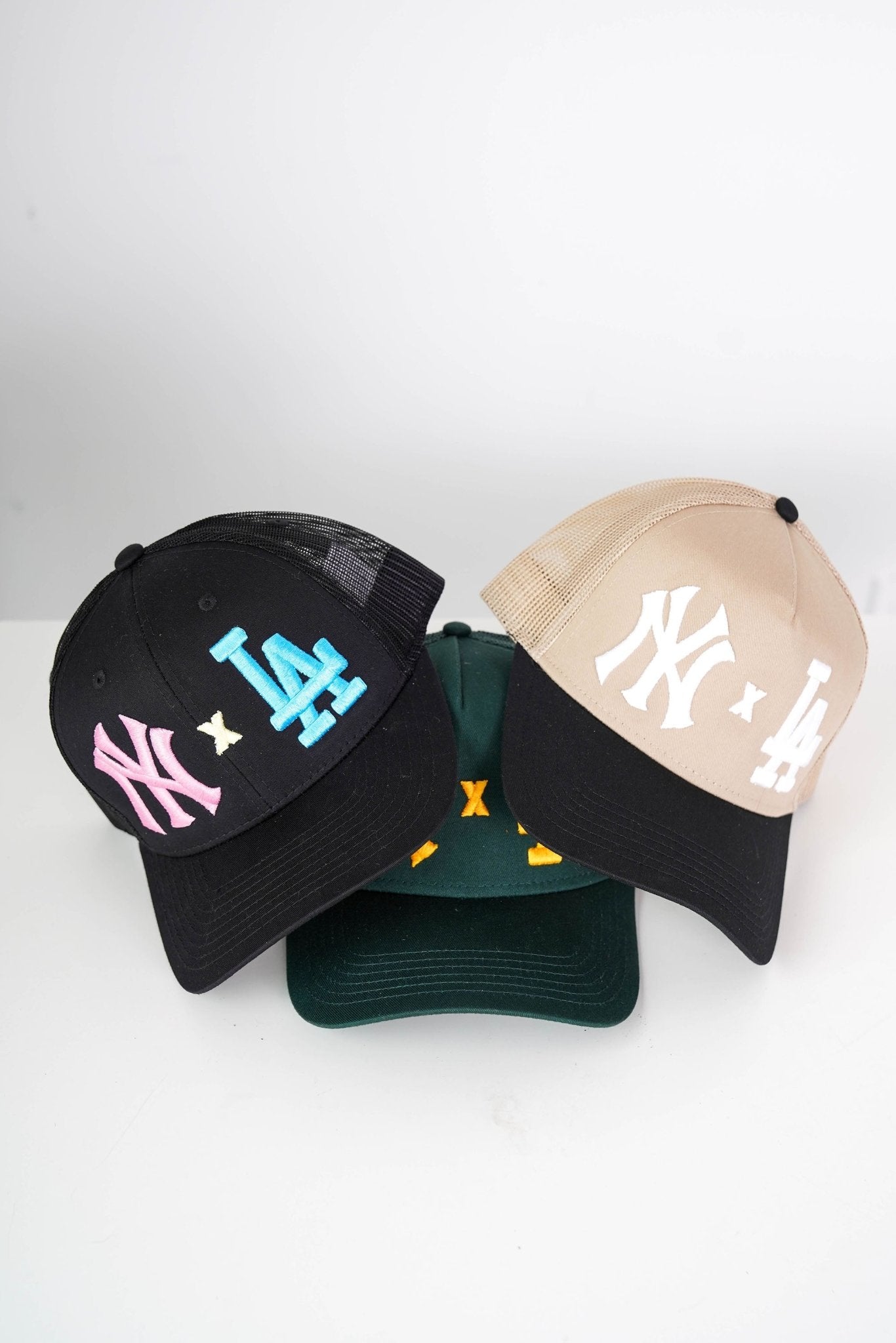 Green NY X LA, Men's hat, Trucker Cap