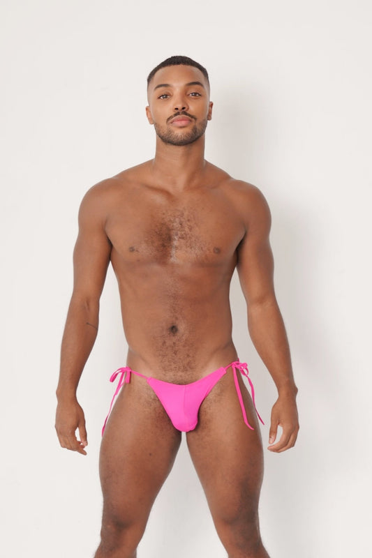 Men's Tie Side Hot Pink Bikini - TB-BondMen underwear Gay men's underwear LGBTQ+ underwear Men's briefs Men's boxer briefs Jockstraps Thongs for men Pride underwear Men's lingerie Sexy men's underwear Designer men's underwear Comfortable men's underwear Men's swimwear Athletic men's underwear Fashion men's underwear Bulge enhancing underwear