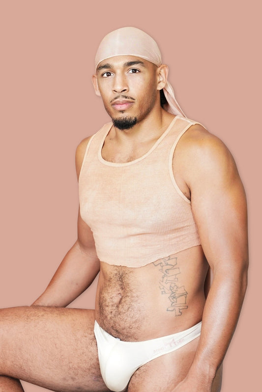 Nude Set Vintage Wash Raw Cut Top With Cheeky Nude G-String Thong - TB-BondMen Tank Top Gay men's underwear LGBTQ+ underwear Men's briefs Men's boxer briefs Jockstraps Thongs for men Pride underwear Men's lingerie Sexy men's underwear Designer men's underwear Comfortable men's underwear Men's swimwear Athletic men's underwear Fashion men's underwear Bulge enhancing underwear