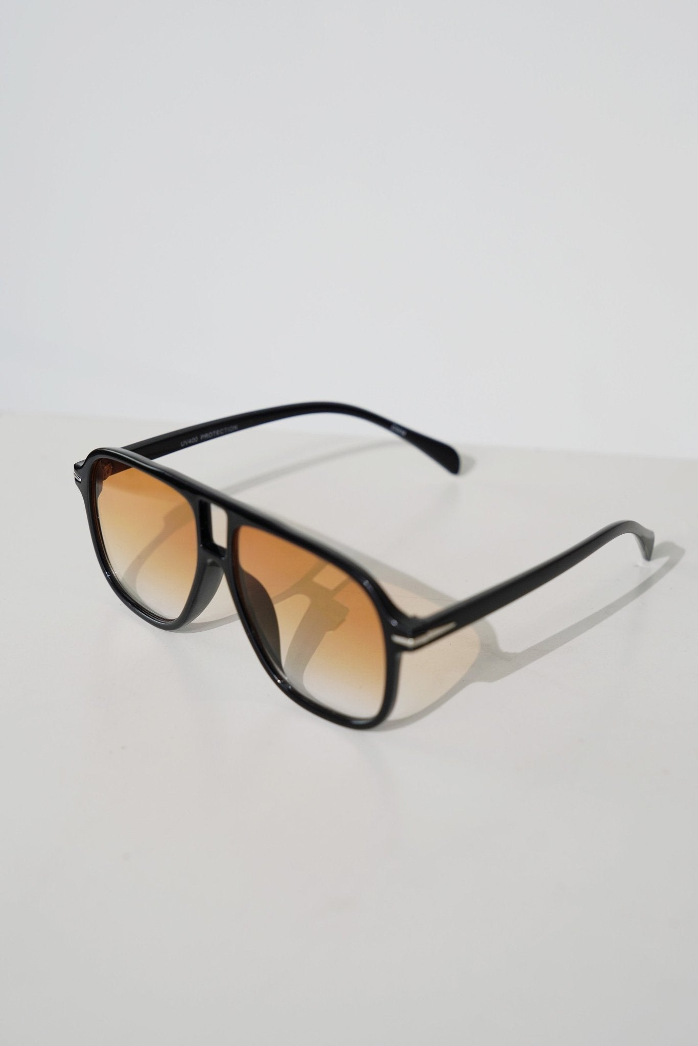 Oversized Retro Orange Gradient Tint Summer Sunglasses - TB-BondMenSunglasses