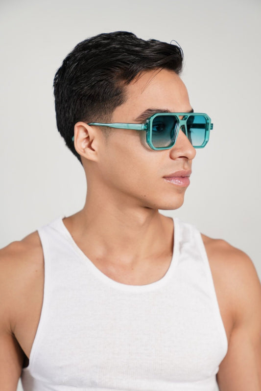 Popping Green Tint and Frame Sunglasses - TB-BondMenSunglasses